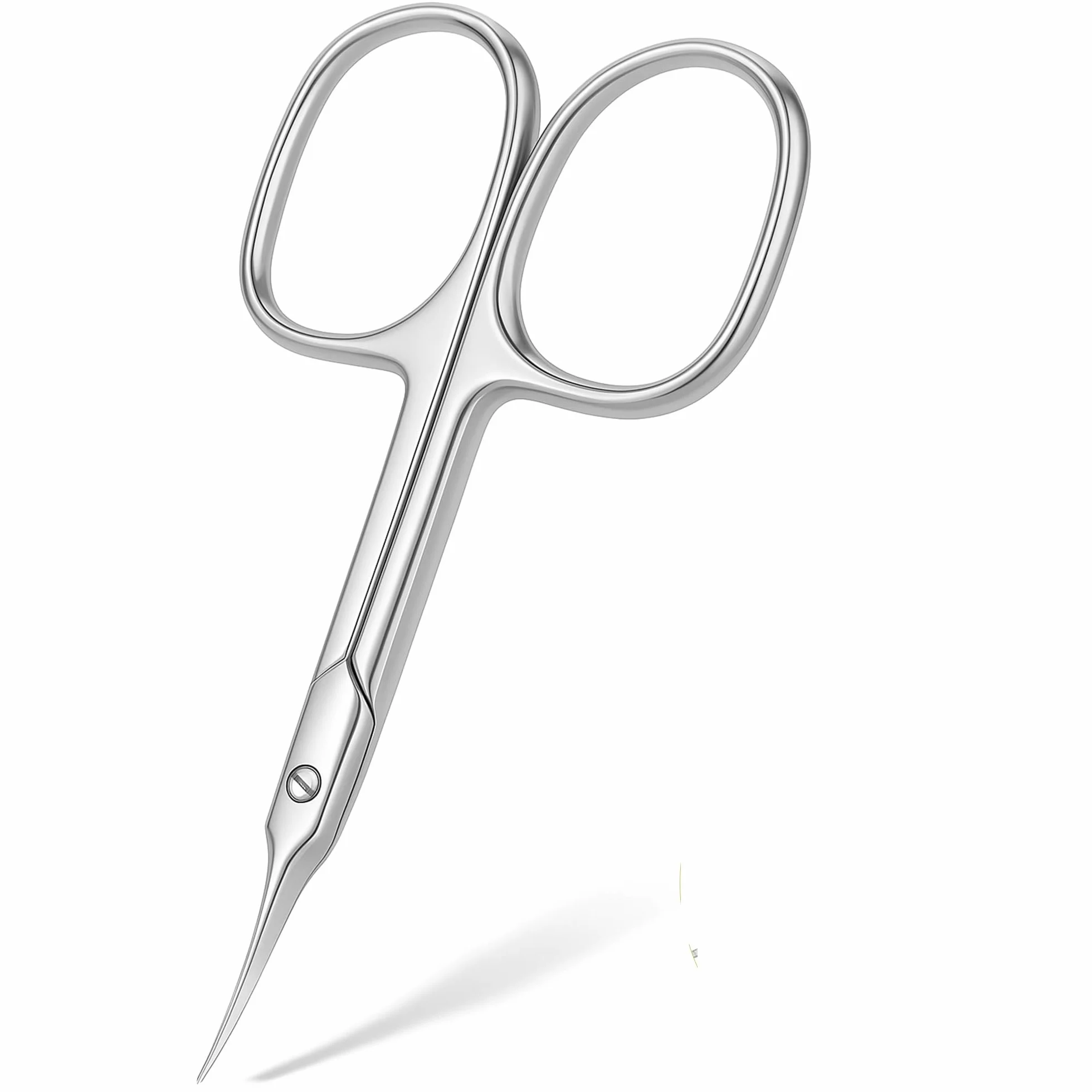 Tijeras Profesionales para Uñas, Tijera Curva Acero Inoxidable para Cutícula, Cejas, Vello Facial