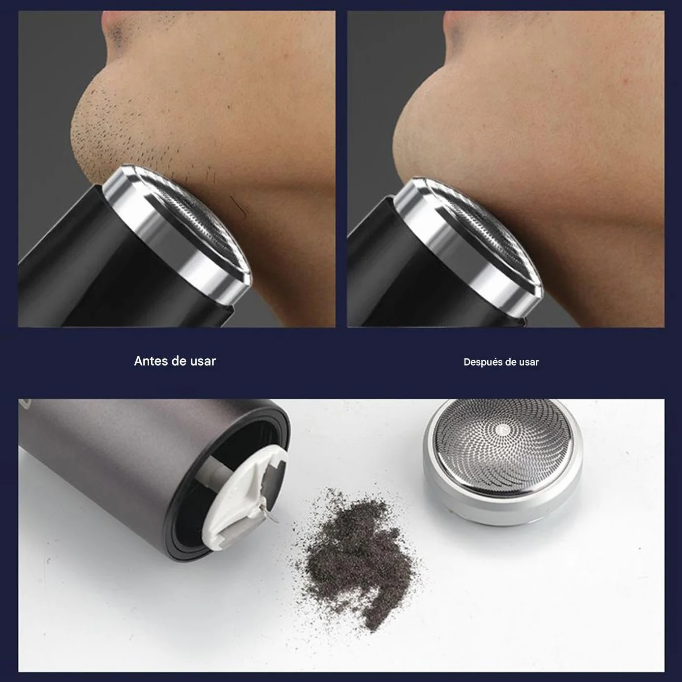 Mini Afeitadora Eléctrica Portátil Recargable para Hombre