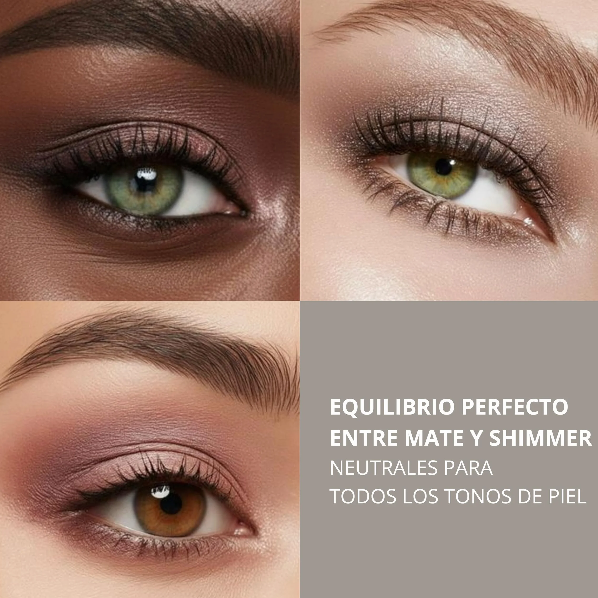 Paleta de Sombras de Ojos Profesionales 12 Colores Fríos Opacos y Brillantes Tamaño Viaje