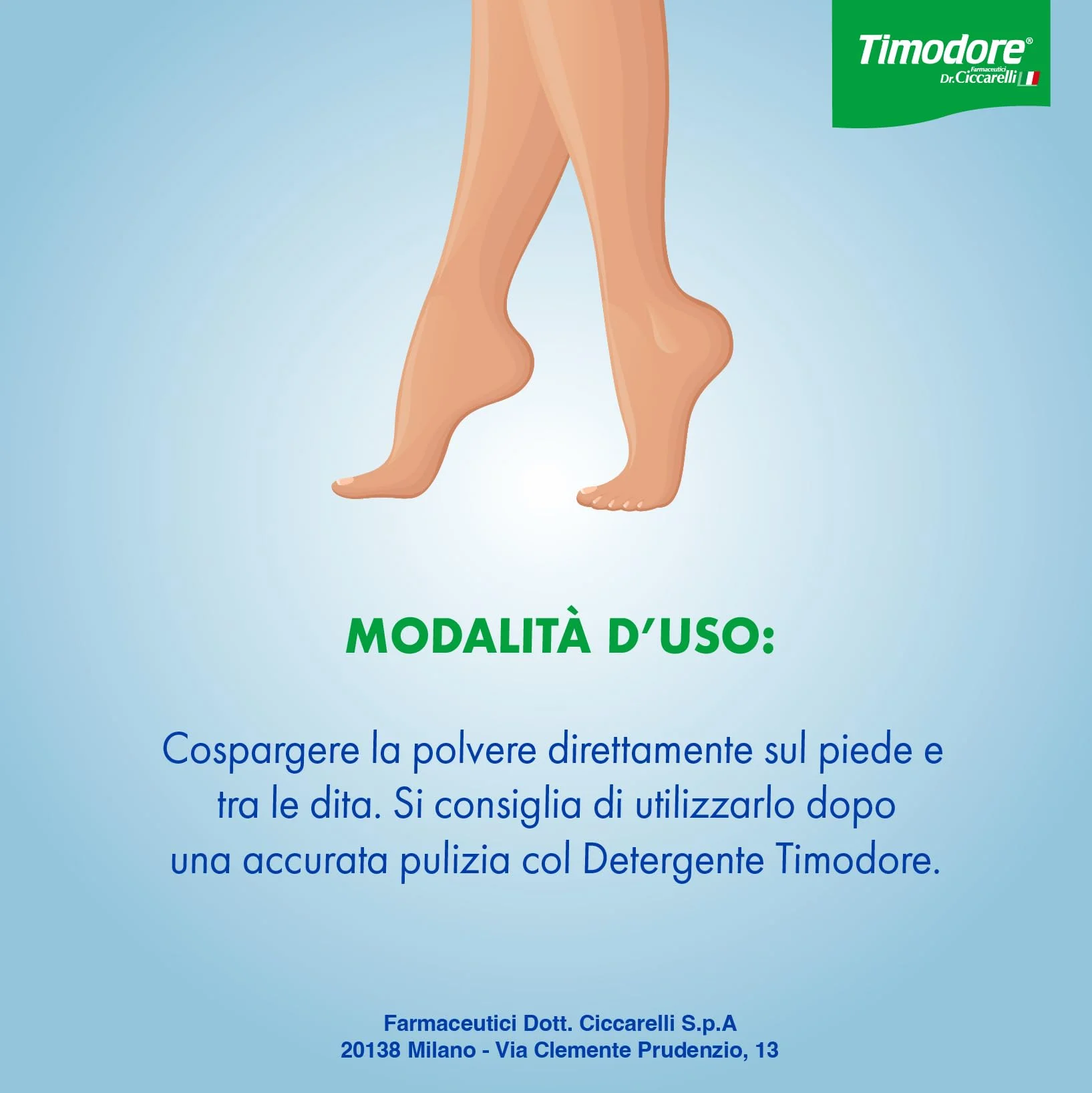 Polvo Desodorante de Jengibre Timodore 75 gr Antitranspirante para Pies