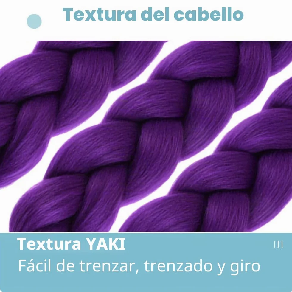Violeta Oscuro Extension Per Treccine Africane 24" Ombre Jumbo Treccia Capelli Fibra Sintetica Crochet Twist