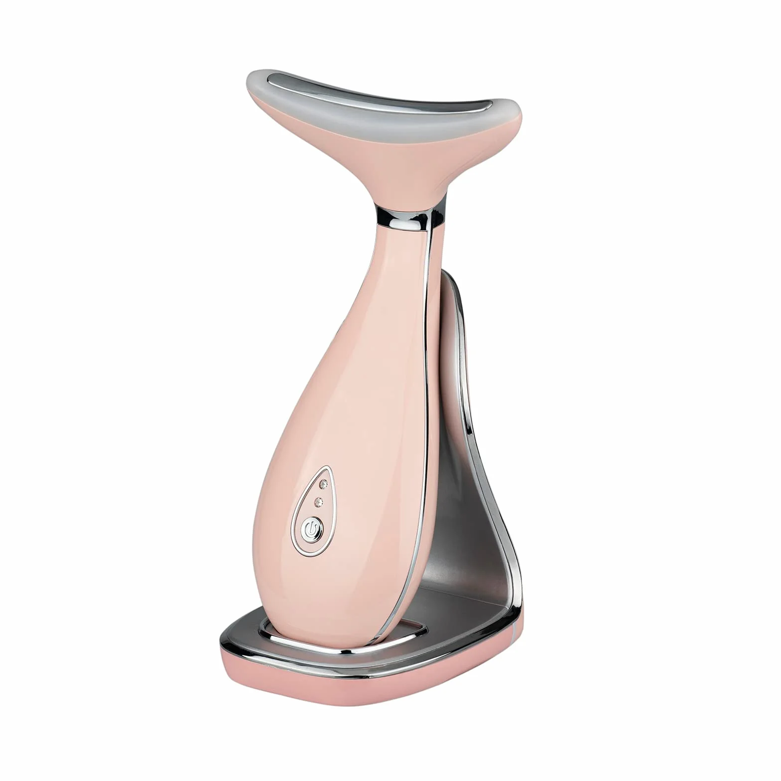 VRAIKO Lily Masajeador de Cuello y Rostro, Herramienta de Esculpido Facial, Rejuvenecimiento con Calor, LED Triple Acción y Vibración, Anti-Edad, Lifting y Tensado (Rosa)