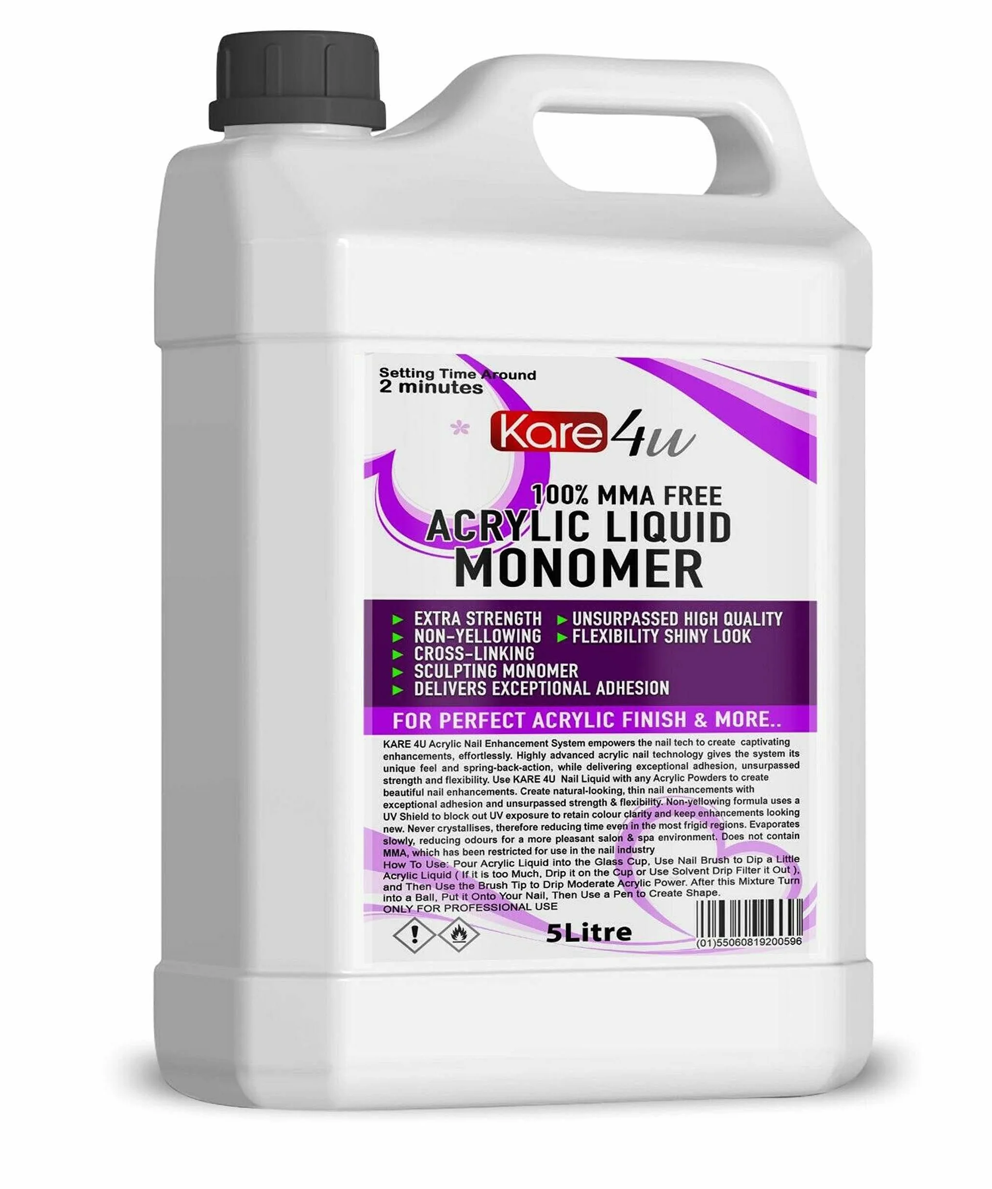 Nuevo Nail Esculpir Acrílico Líquido Monómero Salón 100ml -10litre Reino Unido