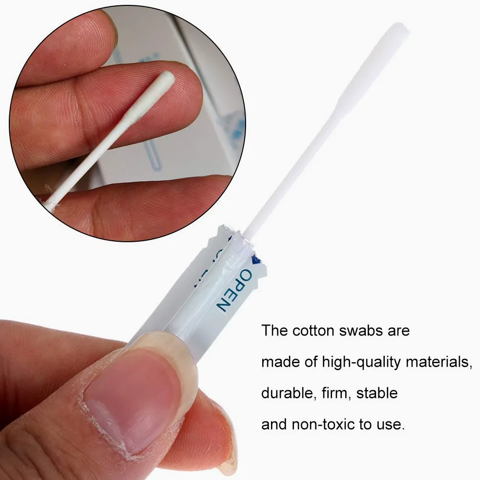 Baston de Algodon - WENTS 60 Pieza Algodón Mojado Alcohol Bastoncillos Bastoncillos De Limpieza Algodón de Doble Cabezal Clean Tool para IQOS 2.4 Plus para IQOS 3.0 Lil/LTN/HEETS/GLO