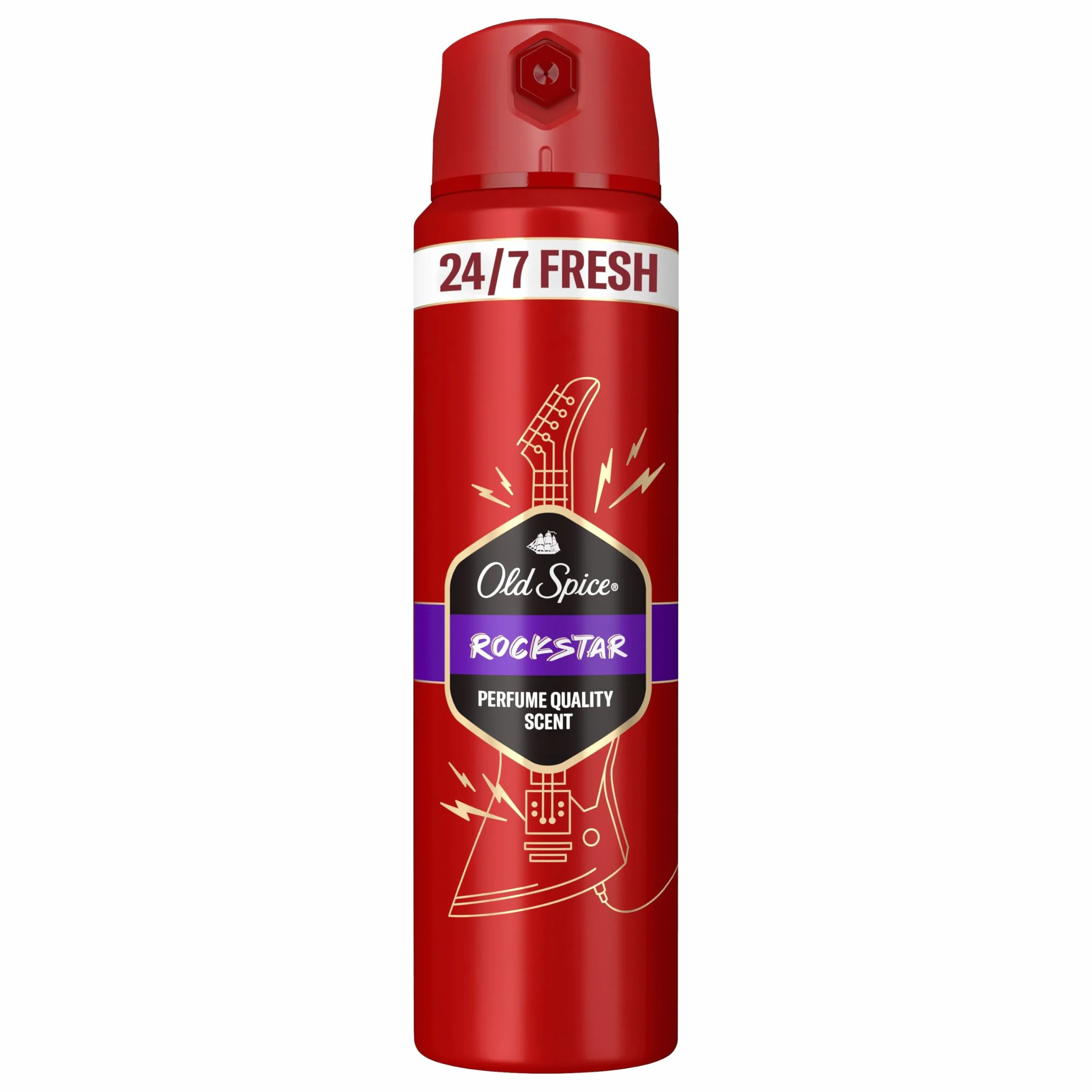 Old Spice Rockstar Desodorante Corporal En Spray 150 ml Fresco 24 Horas Protección Contra El Mal Olor