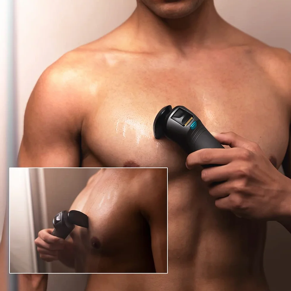 Cecotec Afeitadora Multigrooming Bamba PrecisionCare TwistGroom 10in1, Base de carga, Batería Litio, Cuchillas Acero Inoxidable con Recubrimiento Titanio, Pantalla Digital, Waterproof, Gris