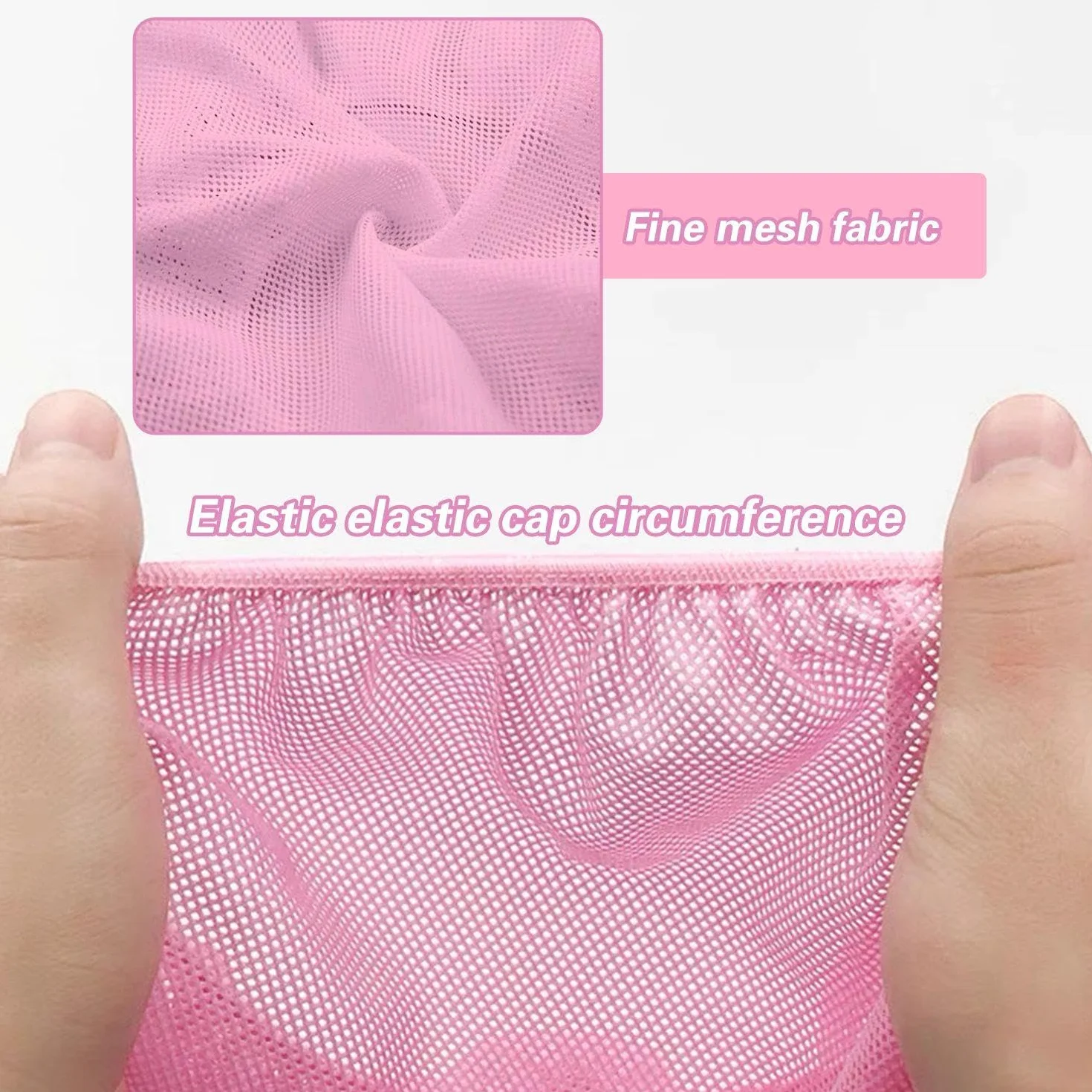 Tapa De Malla Transpirable 8 Piezas, Cómoda Y Seca, Productos Para El Cuidado Del Cabello (Blanco, Rosa)