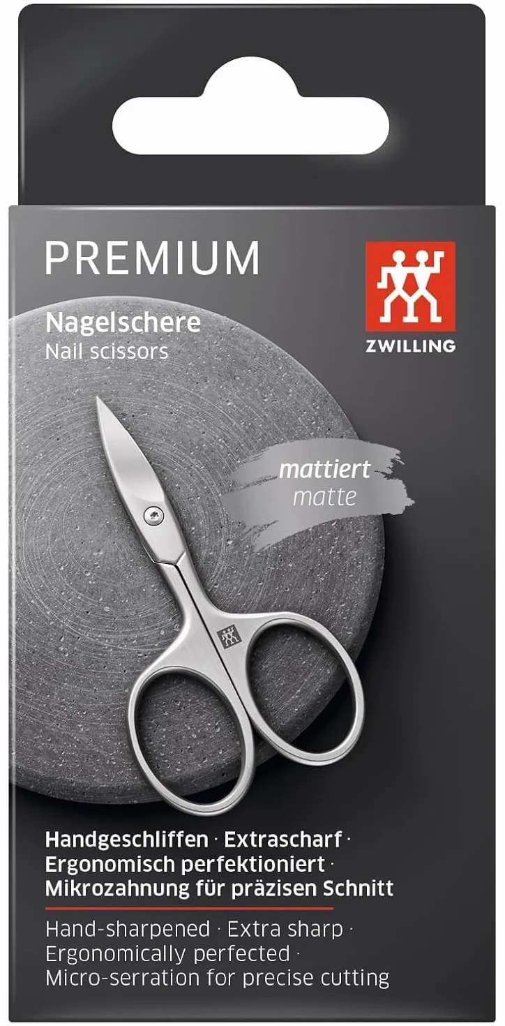 ZWILLING Tijeras para uñas acero inoxidable 90 mm afiladas microdentado