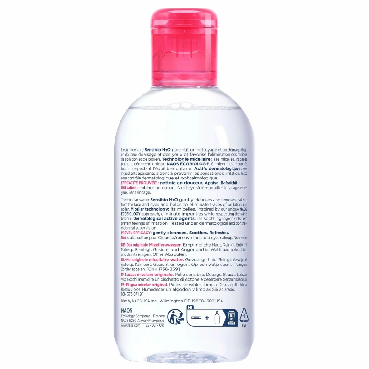 BIODERMA Sensibio H2O Agua Micelar Limpiadora y Desmaquillante 250 ml