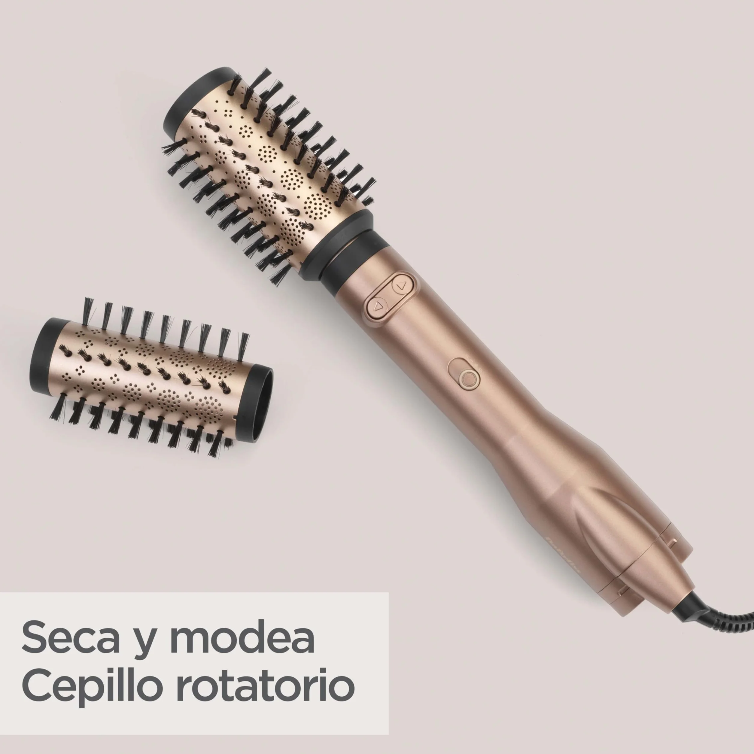 BaByliss AS952E Cepillo Rotatorio Big Hair Dual Hot Air 50mm 40mm iónico antiencrespamiento