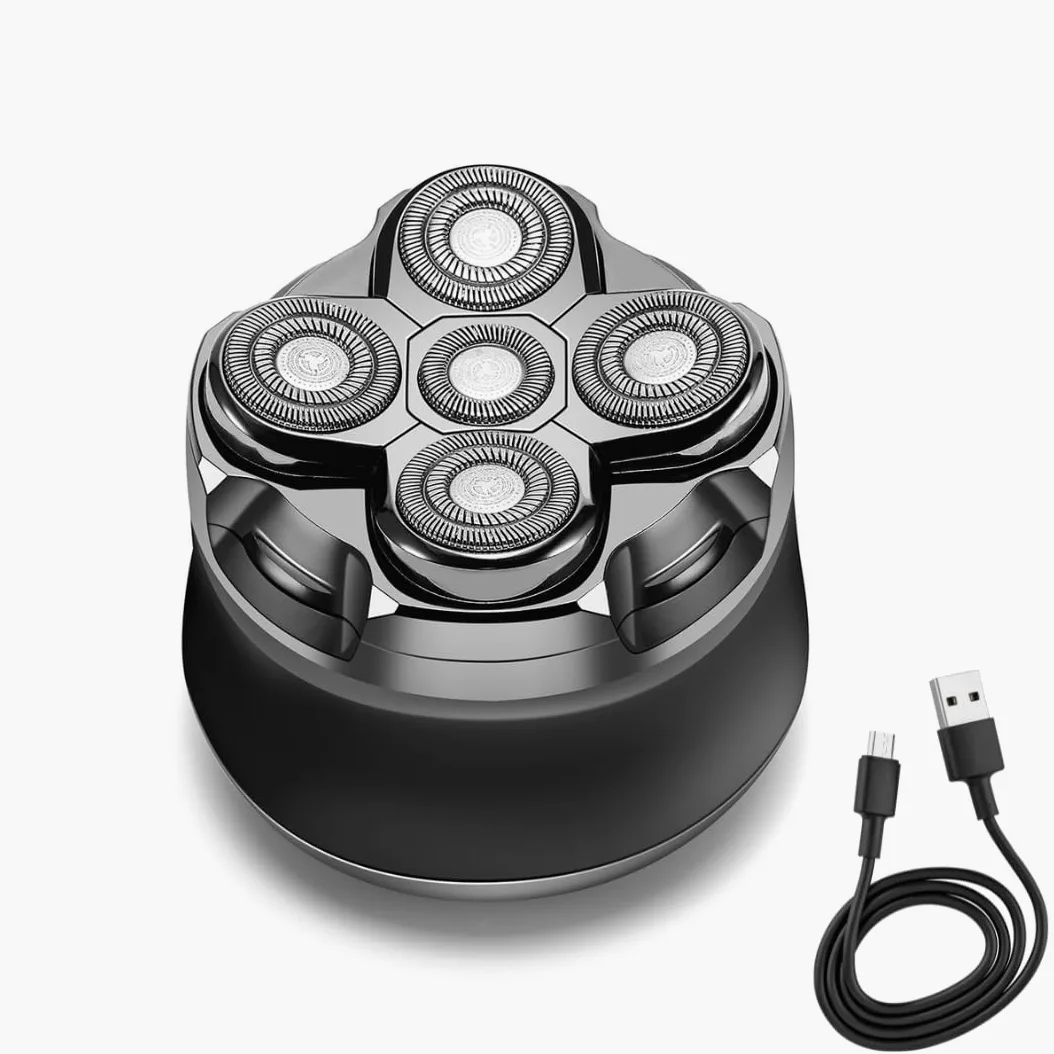 MAXILISSE Head Shaver – Afeitadora Eléctrica para Cabeza Hombre 5 Cabezales Flotantes | Máquina de Afeitar Recargable, Inalámbrica, Ergonómica, Cuchillas de Acero Inoxidable