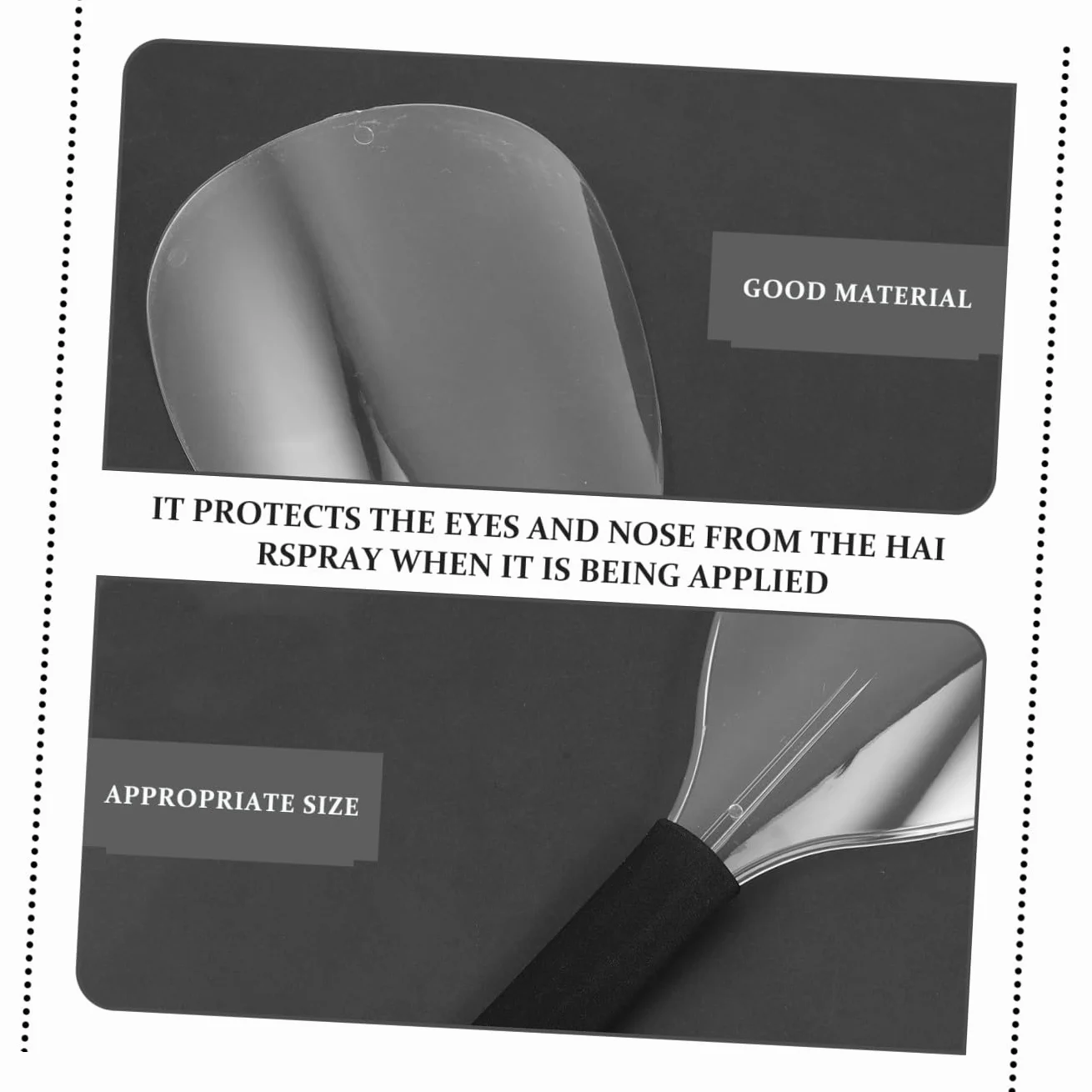 Happyyami Escudo Facial Transparente para Peluquería Protección contra Laca Cabello, 4 Piezas Duraderas para Uso Profesional y Personal