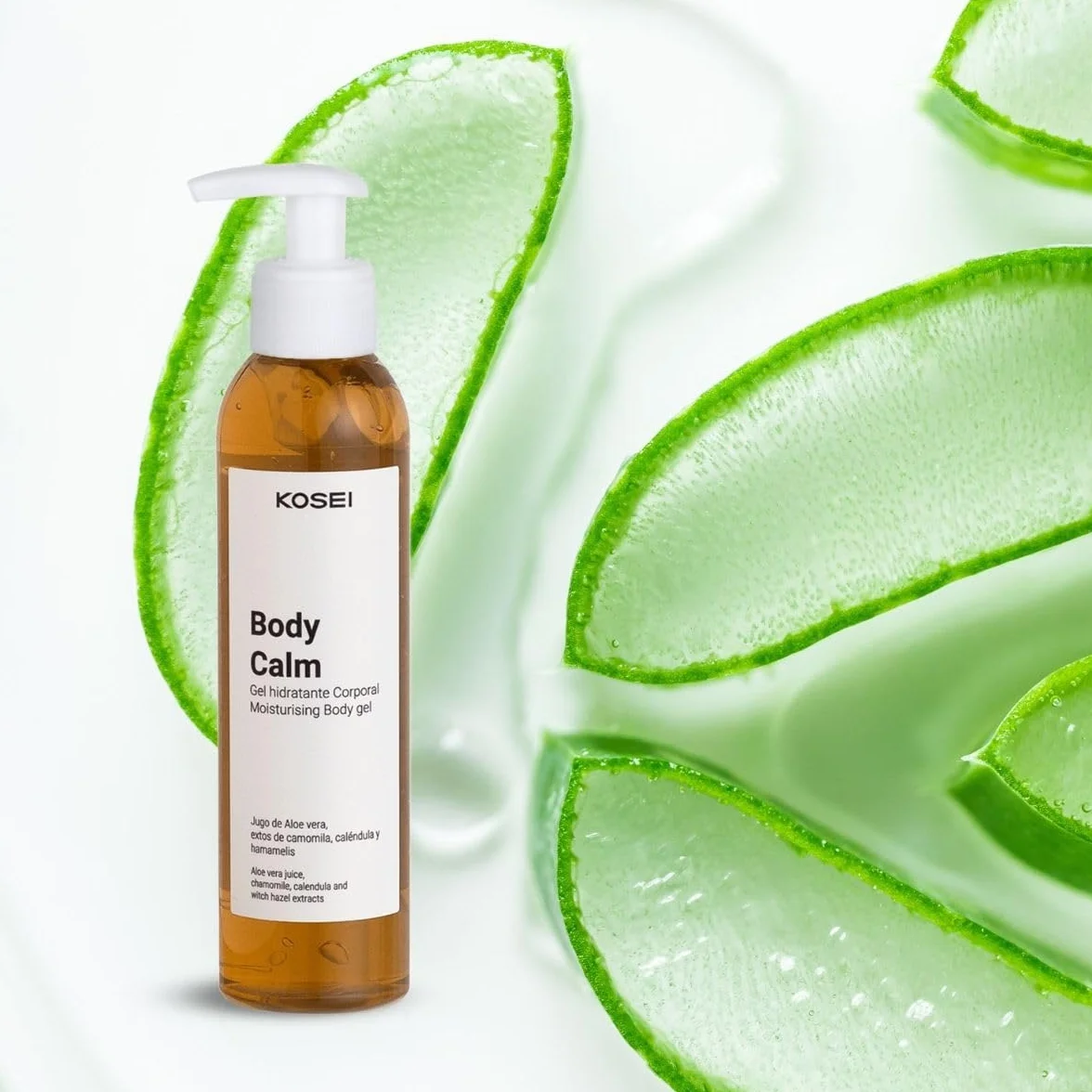 KOSEI BODY CALM Gel Hidratante con Aloe Vera 250 ml Pos Depilación
