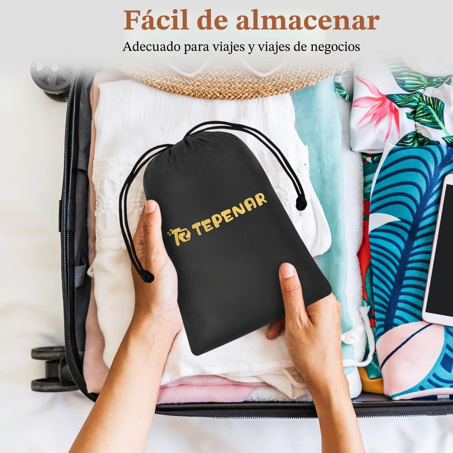 TEPENAR Gorro térmico eléctrico para cabello afro natural vaporizador portátil Negro