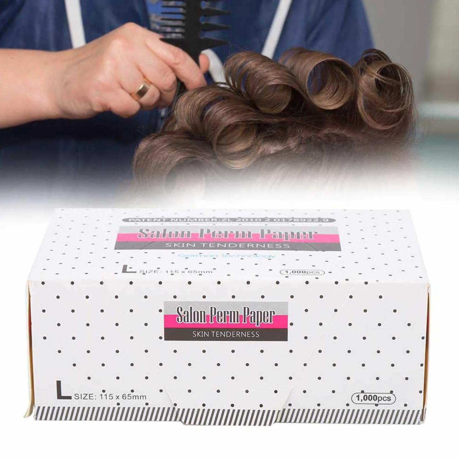 Papel para permanente transpirable para el cabello, malla de uso individual, alta temperatura para peluquería