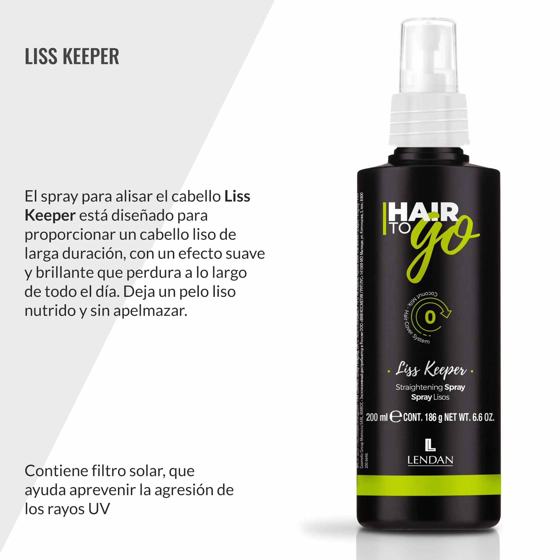 LENDAN Liss Keeper Spray para Cabello Liso 200 ml Protector de Calor Antiencrespamiento