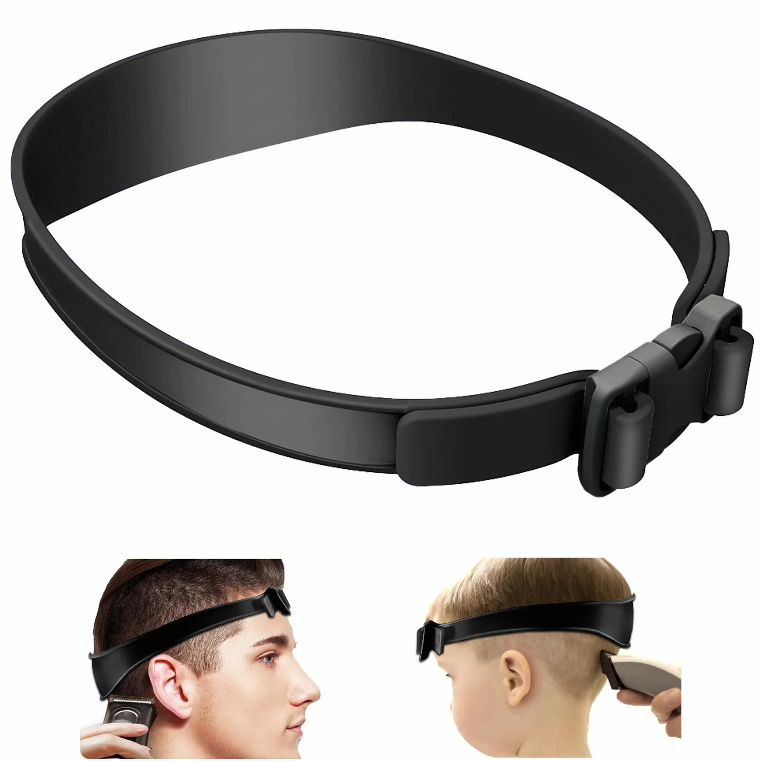 Peine ajustable de silicona para cortar el pelo, plantilla de transición de peluquería, cinta de corte curvado, ayuda para hombre
