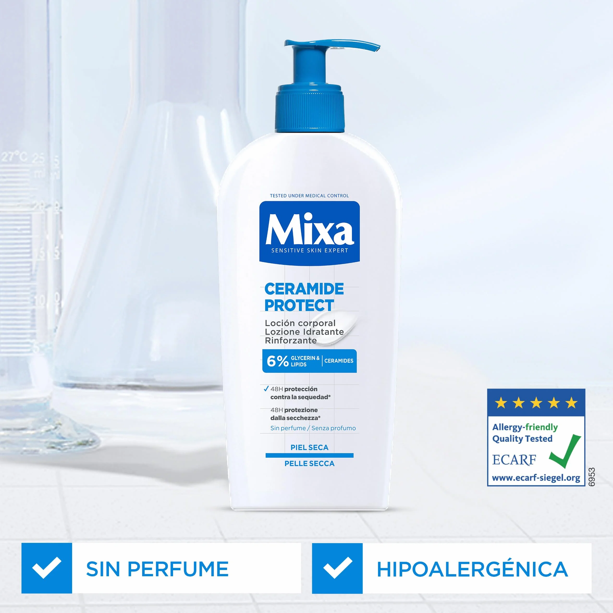 Mixa Loción Corporal Ceramide Protect 5% Glicerina + Escualeno + Ceramidas 400 ml