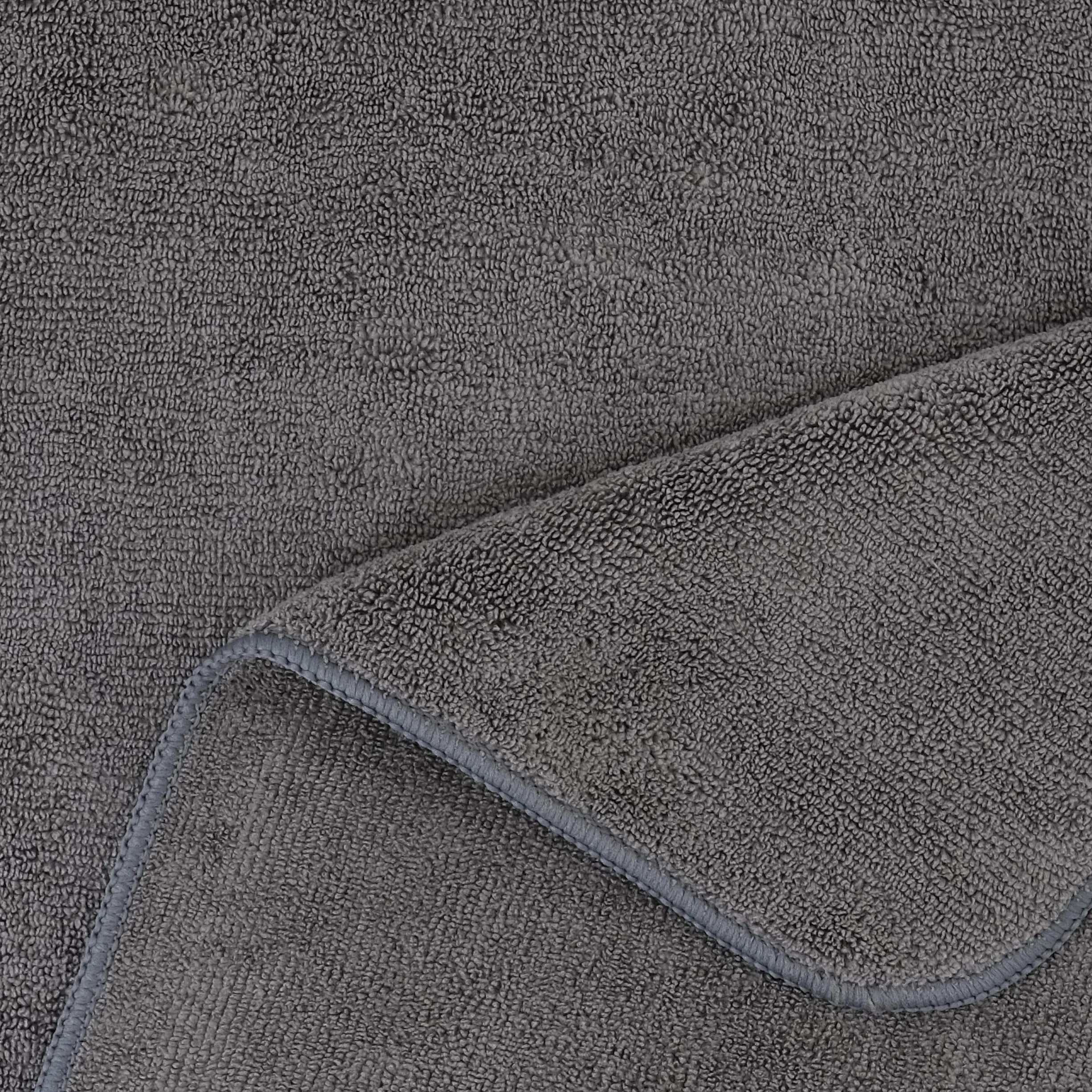 Toalla de Microfibra Antipelusa para el Cabello 50x101 cm Pack de 2 Gris Oscuro