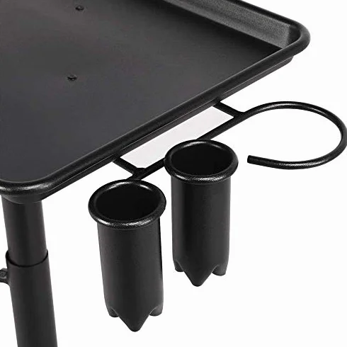 Beltom Carro de Trabajo de Aluminio Profesional con 5 Ruedas Altura Ajustable Negro