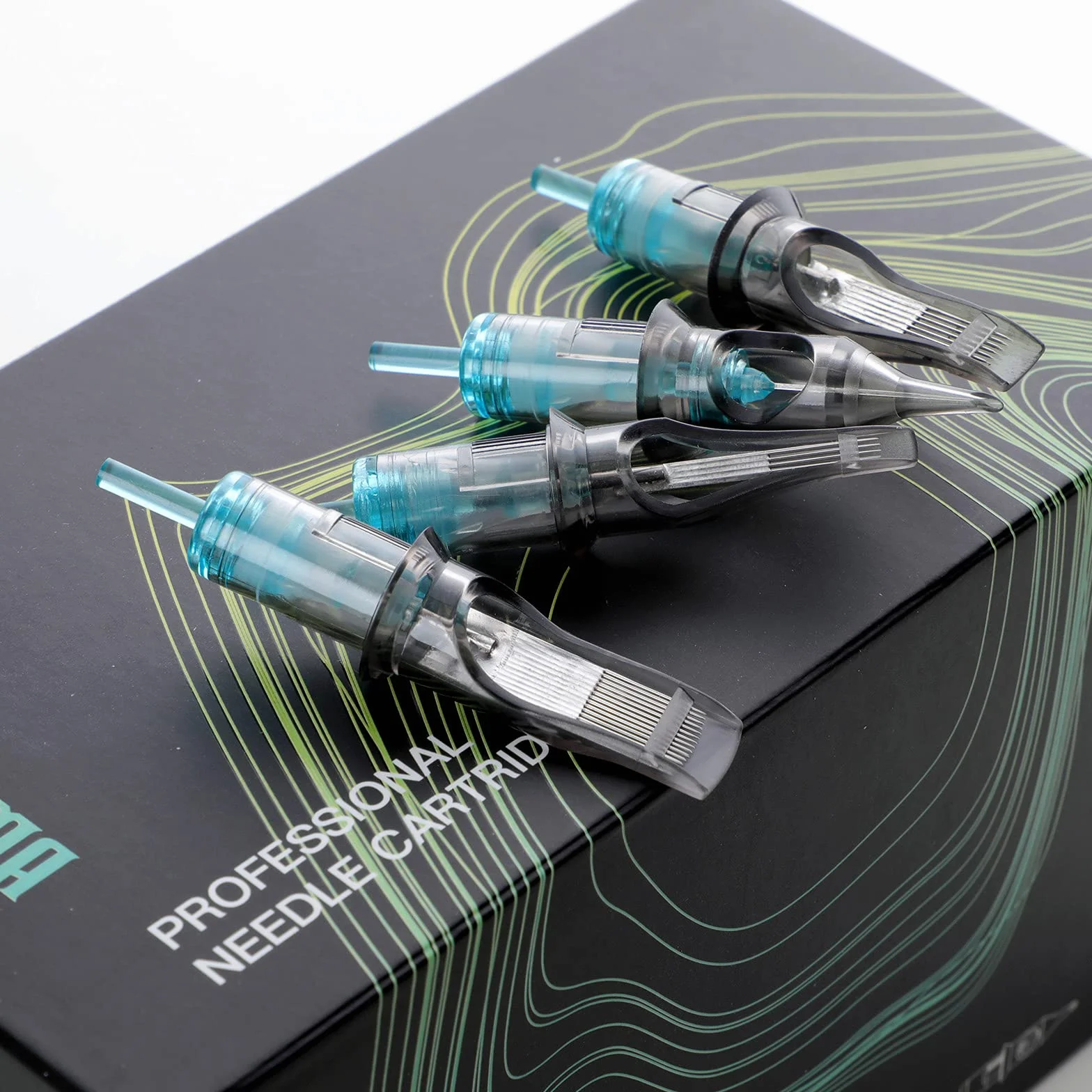 STIGMA Cartuchos de Tatuaje Aguja para Tatuar #12 Modelo Mezclado RL+RM (1203RL 1205RL 1207RL 1209RM 1215RM) Standard Tattoo Cartridge Needles Estándar 0.35mm Desechable con Membrana EN02B-50KIT-X