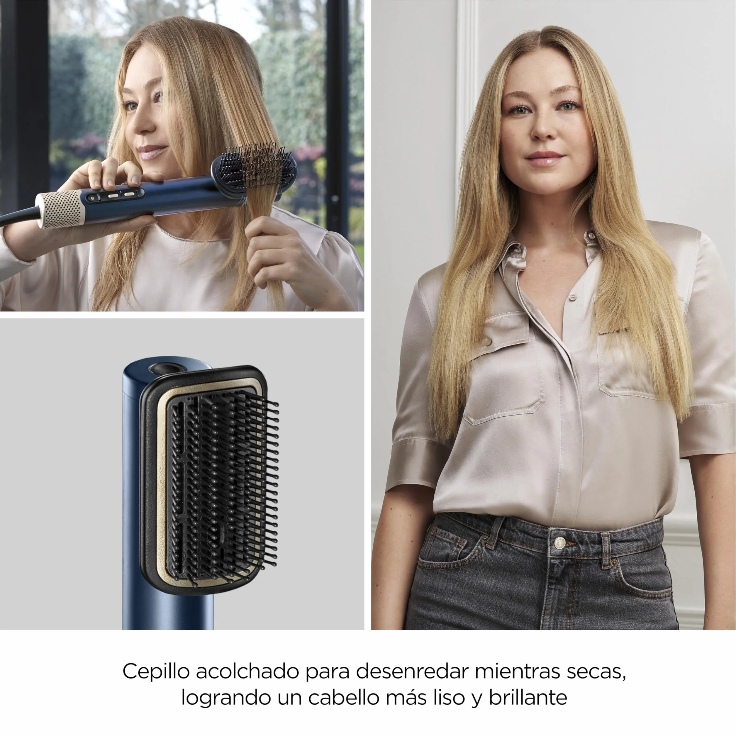 BaByliss AS6553E Air Wand Secador Alisador Styler Todo en Uno Mojado a Seco Antiencrespamiento Sin Daño por calor 3 Accesorios