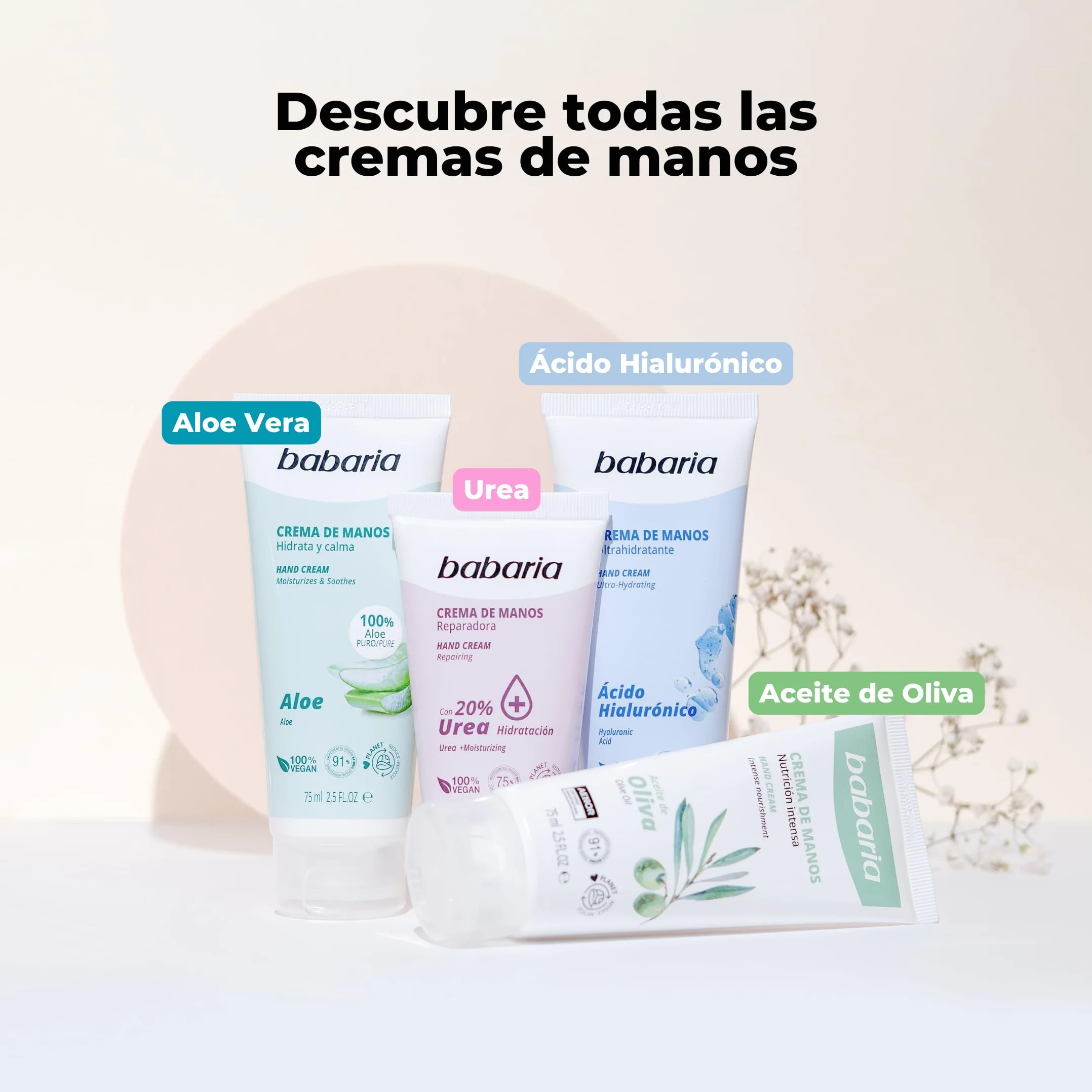 Babaria Crema Manos Reparadora Aceite de Oliva Agrietadas Secas Sabañones Working Hands