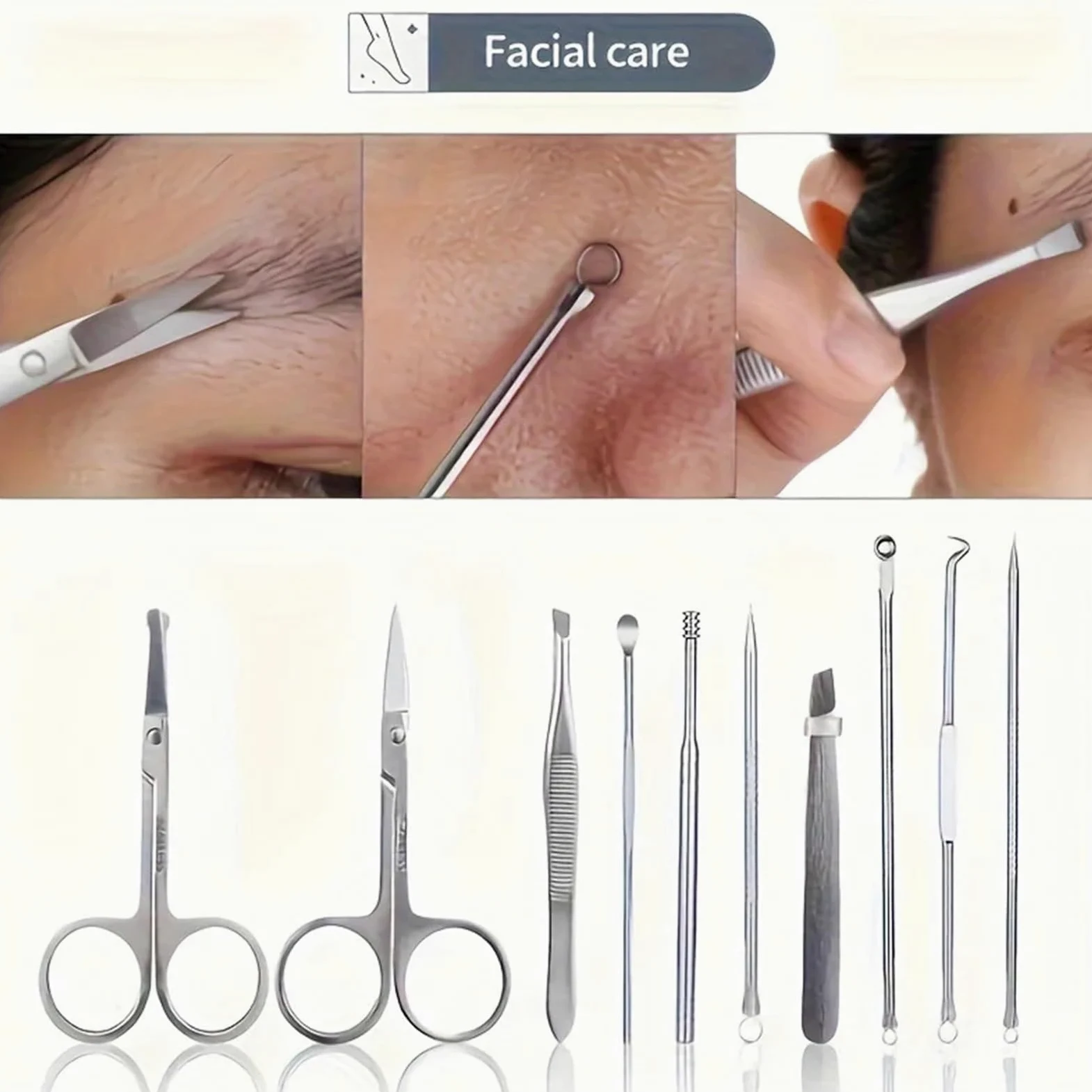 Kit de cortauñas de Acero Inoxidable de 26 Piezas, Juego de cortauñas doméstico con Estuche, recortador, Herramientas de manicura y pedicura, Juego de manicura,White