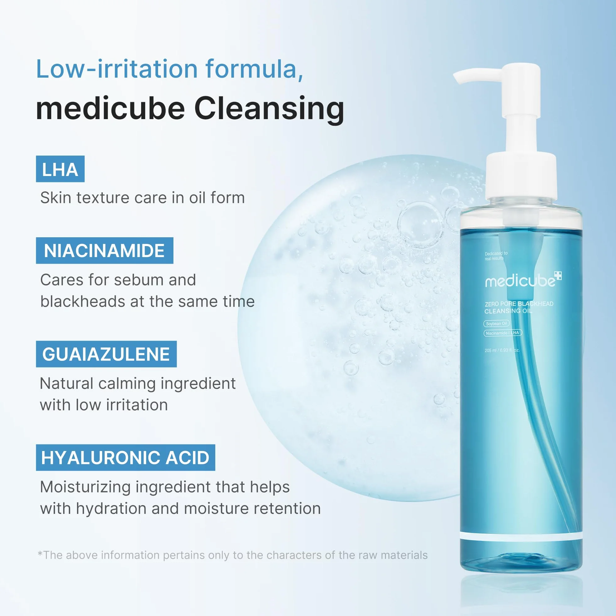 Medicube Aceite Desmaquillante Zero Pore Blackhead Limpiador Facial Hidratante 205ml