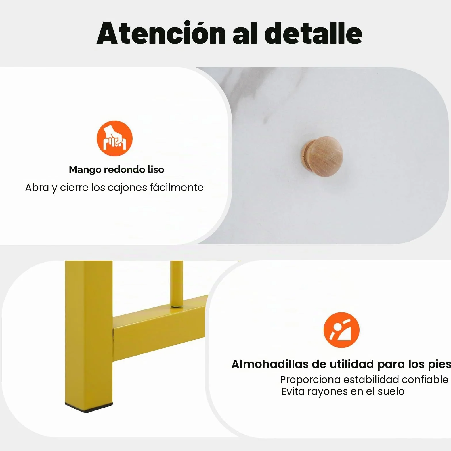 Escritorio de manicura, 3 cajones, mesa de manicura, mesa de manicura, textura de mármol, para Nail Tech y salón de belleza, 100 x 40 x 76 cm
