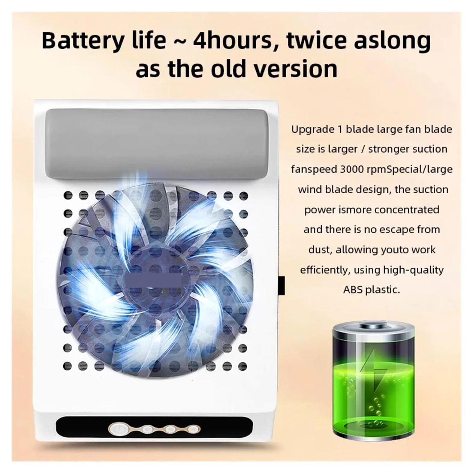 Colector de Polvo de uñas de 70W, Ventilador de Polvo al vacío, Filtro Reutilizable Recargable con Cepillo, Equipo Profesional for uñas, Velocidad Ajustable con Potente succión