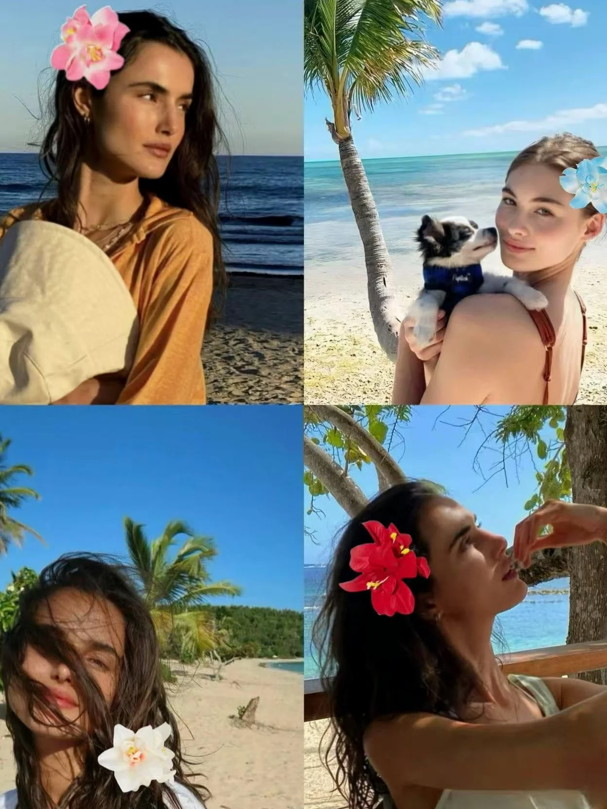 6 pinzas para el pelo de flores hawaianas, 3.5 pulgadas, horquillas de pelo de hibisco de plumeria, pinzas para el pelo para mujeres, bodas, accesorios para el cabello de flores, clip para niñas