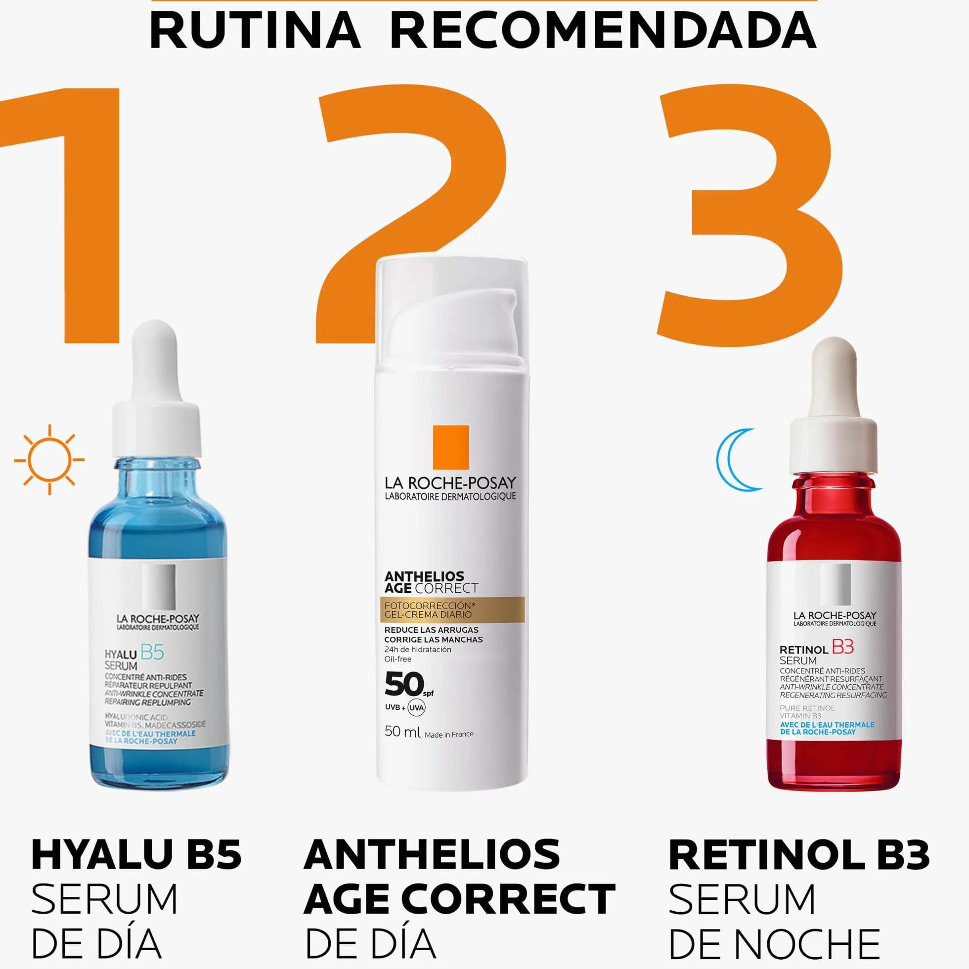 La Roche Posay Anthelios Age Correct Gel-Crema Protector SPF50 Antiedad 50 ml