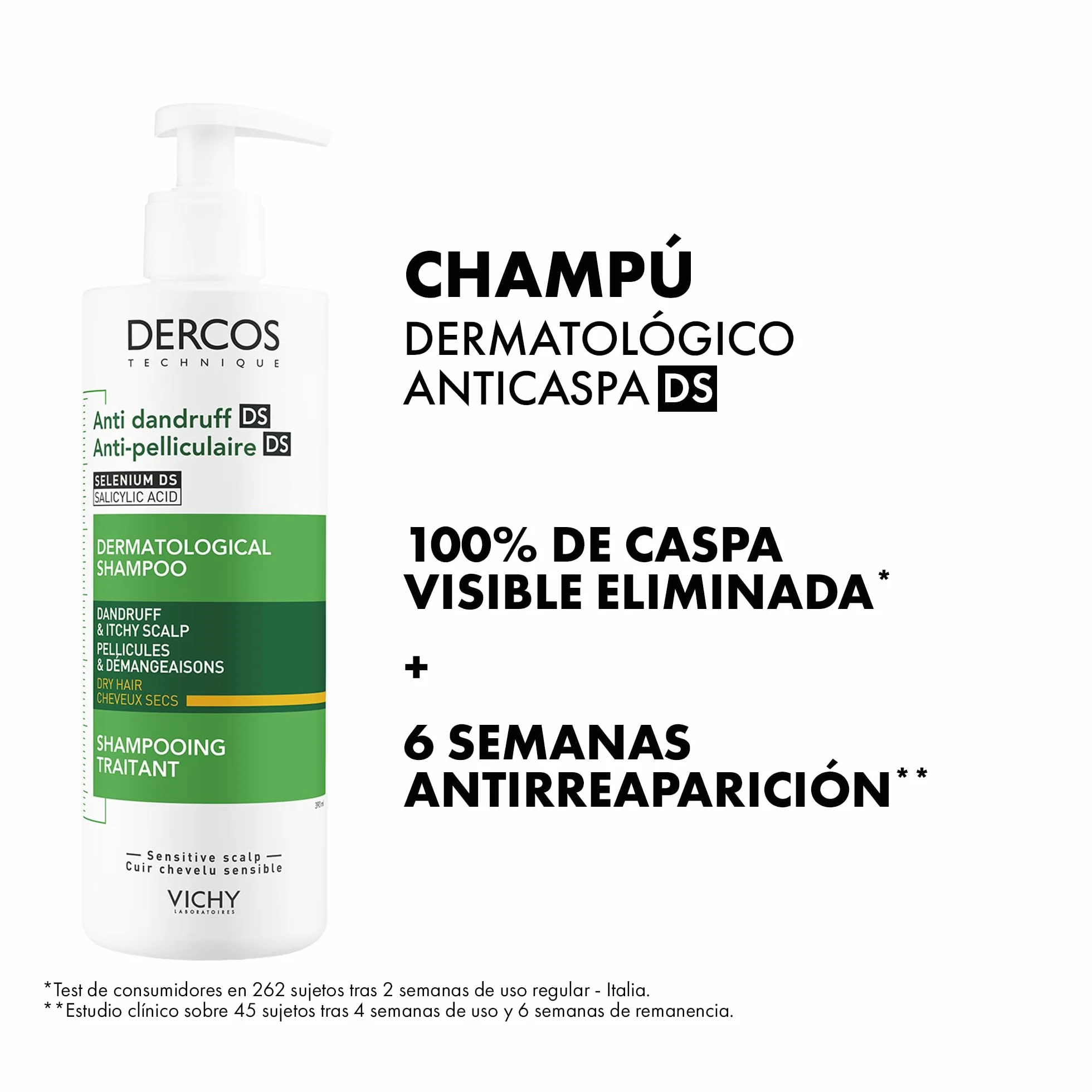 Vichy Dercos Technique Champú Anticaspa 400 ml Cabellos Seco