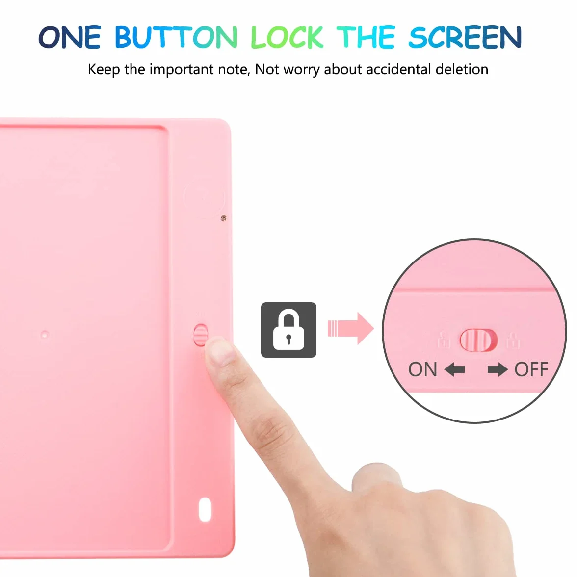 Vicloon Tableta de Escritura LCD 10" Tablero de Dibujo Electrónico para Niños con Bloqueo de Pantalla