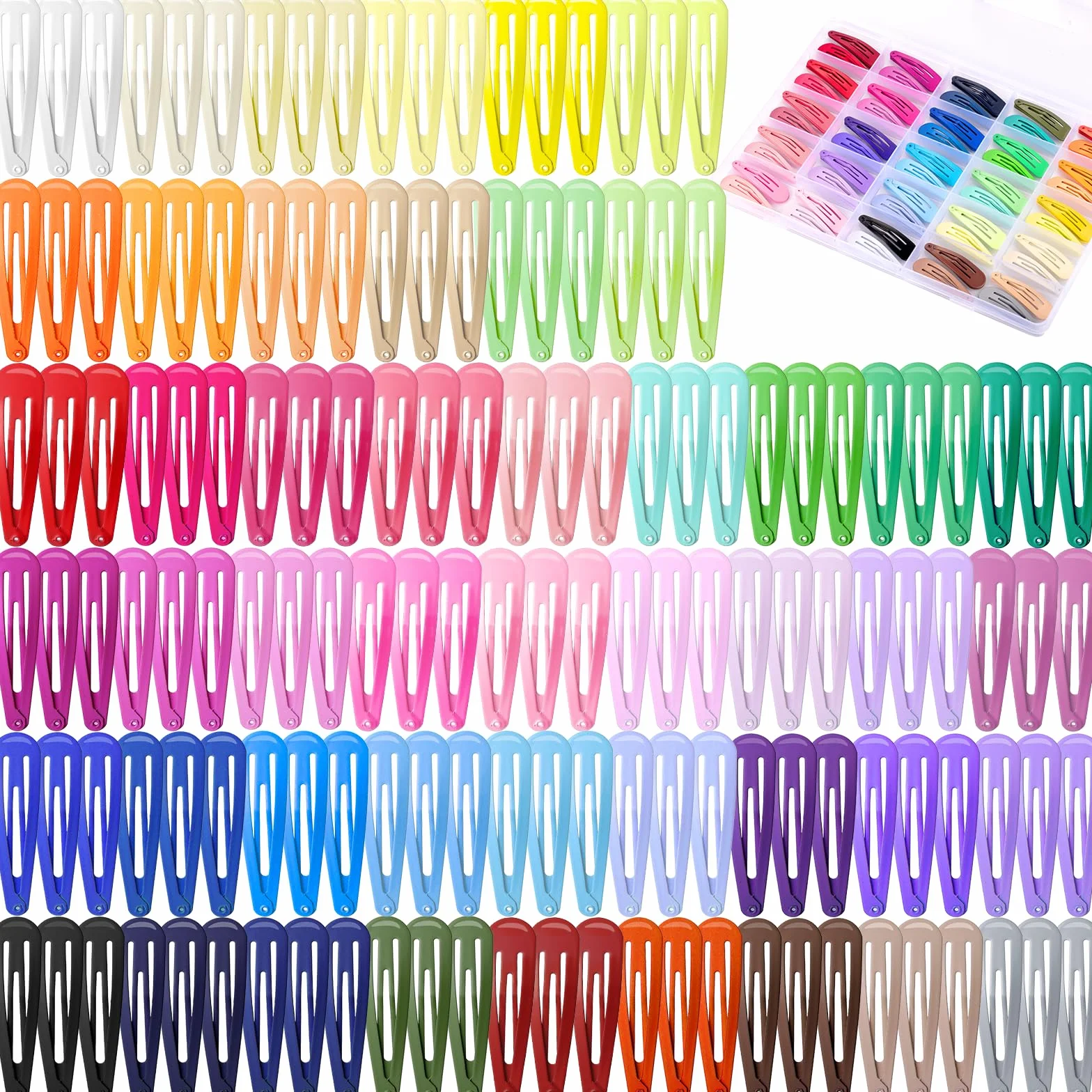 Pinzas Pelo Niña 150 Piezas Horquillas Pelo Mujer Clips Accesorios Fiestas 50 Colores