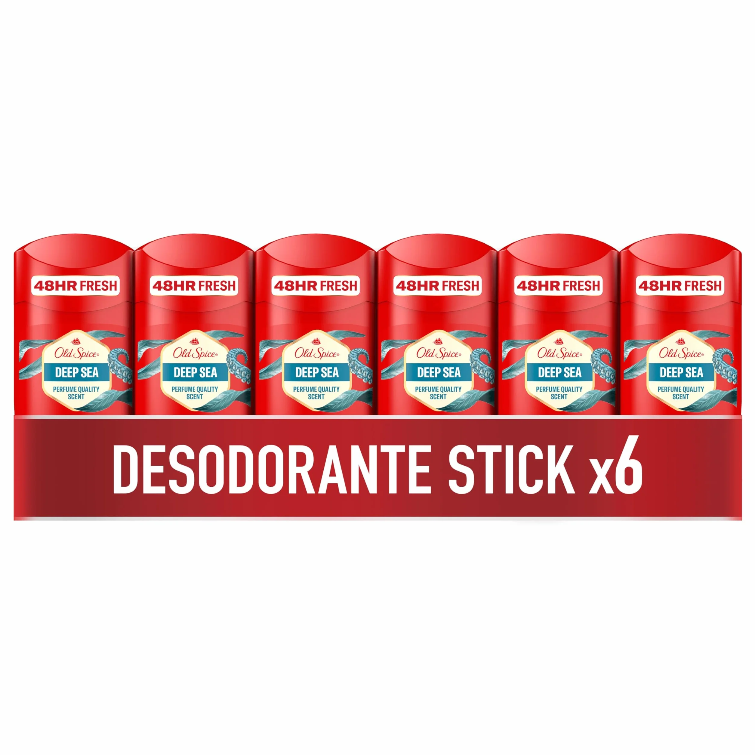 Old Spice Deep Sea Desodorante en Barra para Hombres 50 ml x6 Fresco 24 Horas