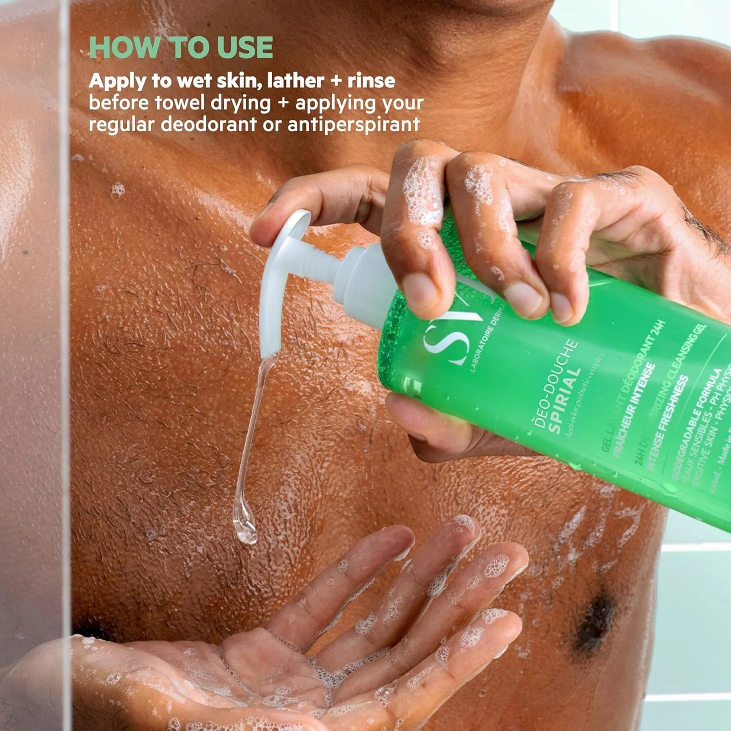 SVR Spirial Deo-Douche Gel 2 en 1 Gel de Ducha y Desodorante 400ml