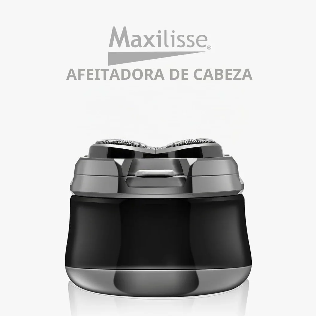 MAXILISSE Head Shaver – Afeitadora Eléctrica para Cabeza Hombre 5 Cabezales Flotantes | Máquina de Afeitar Recargable, Inalámbrica, Ergonómica, Cuchillas de Acero Inoxidable