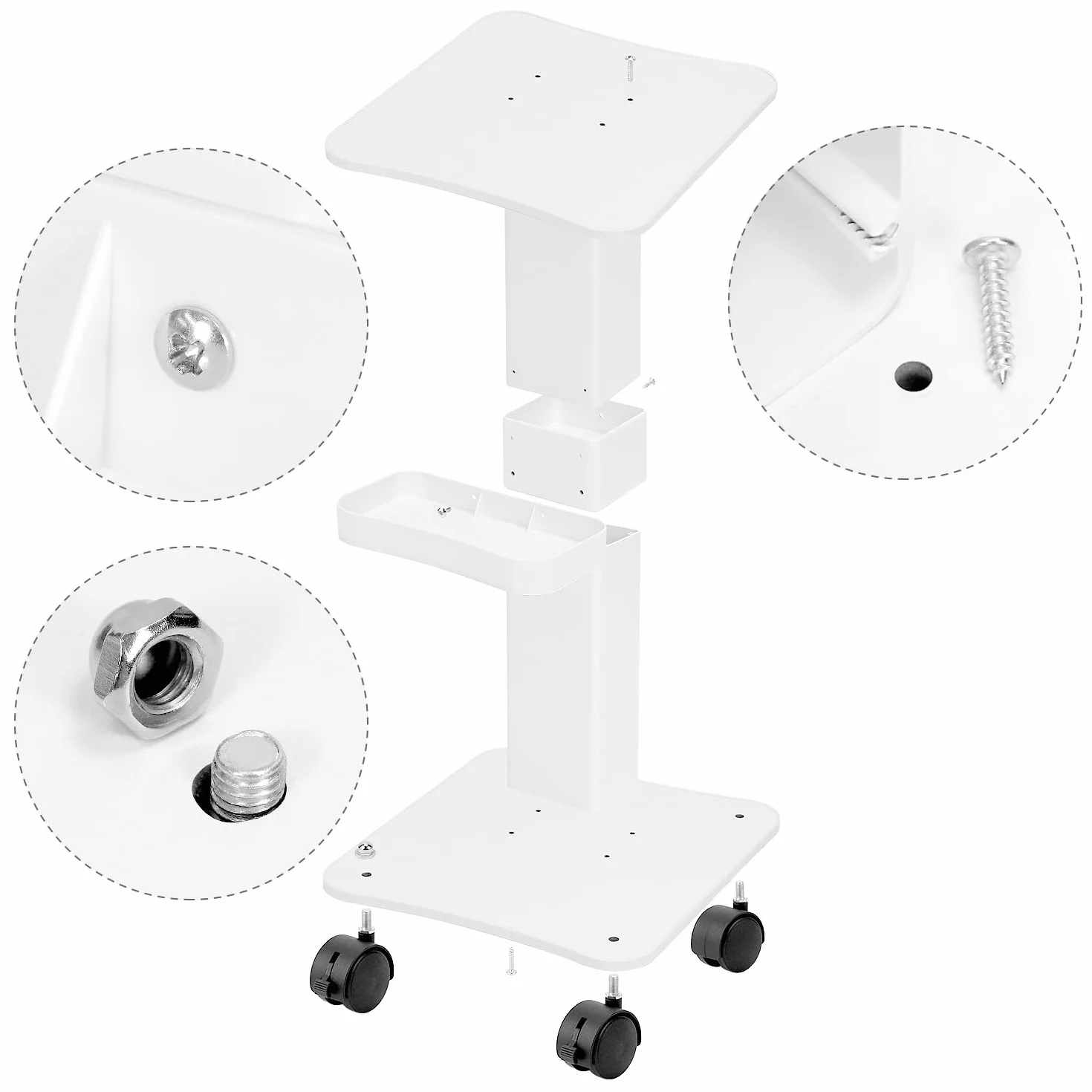 QWORK Carro con Ruedas para Salón de Belleza, Carrito SPA para Almacenamiento