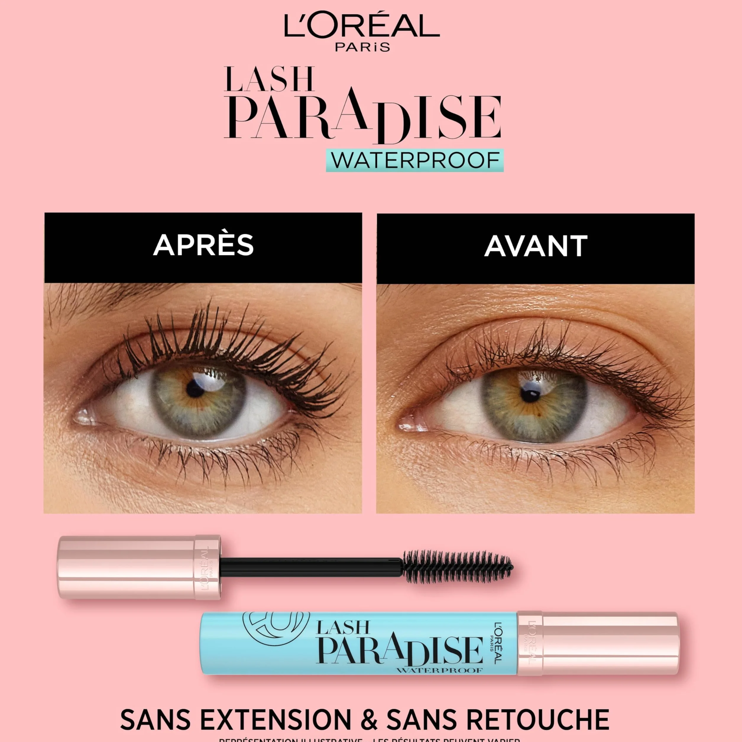 L'Oreal Paris Paradise Extatic Máscara de Pestañas Waterproof Negro 7 ml