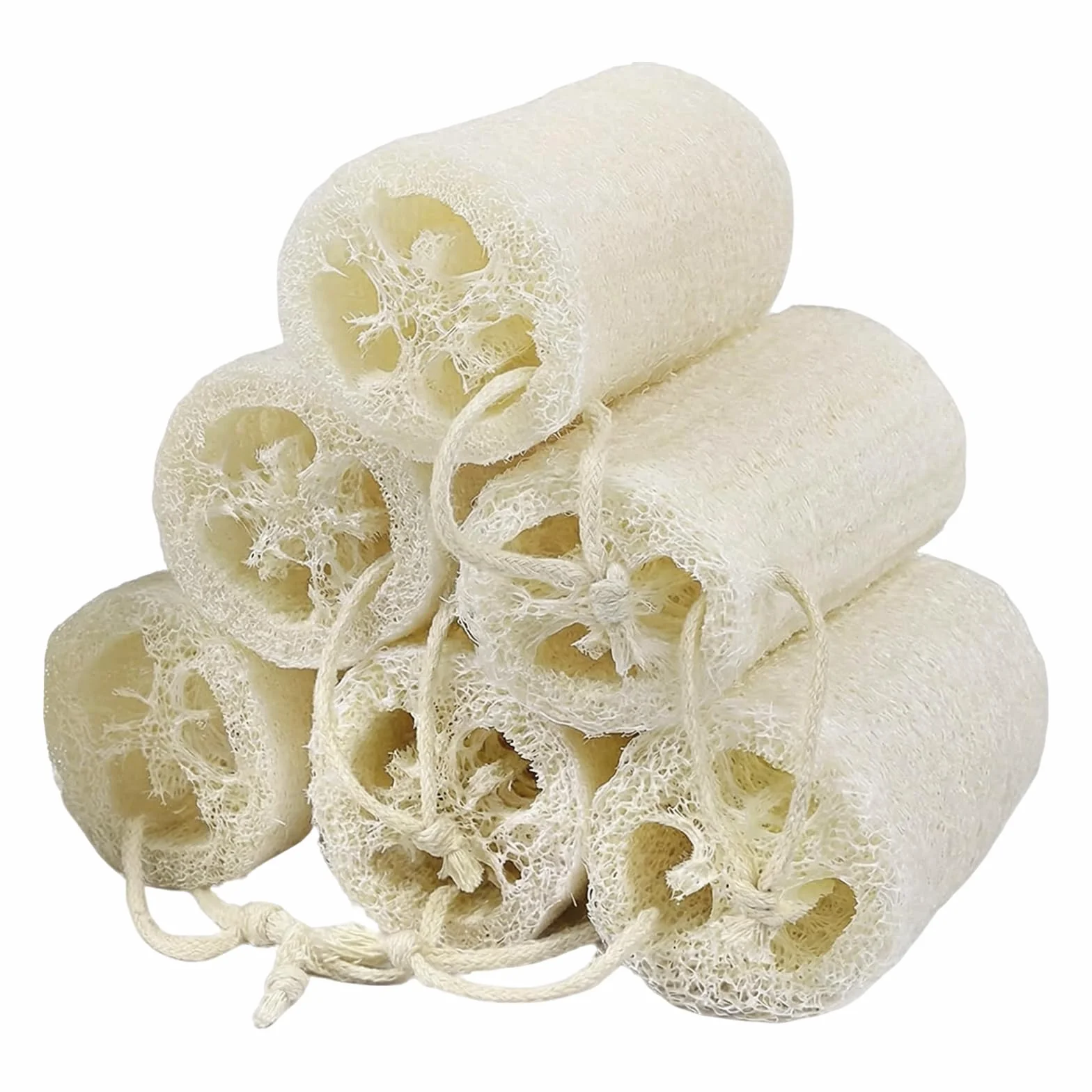 Lufa Natural Esponja Exfoliante de Ducha 6 Piezas Reutilizable