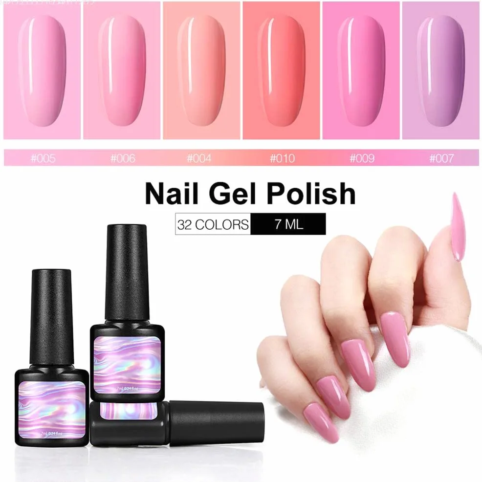 Kit de esmalte de uñas profesional de 80 W UV + LED lámpara de uñas de gel para manicura UV