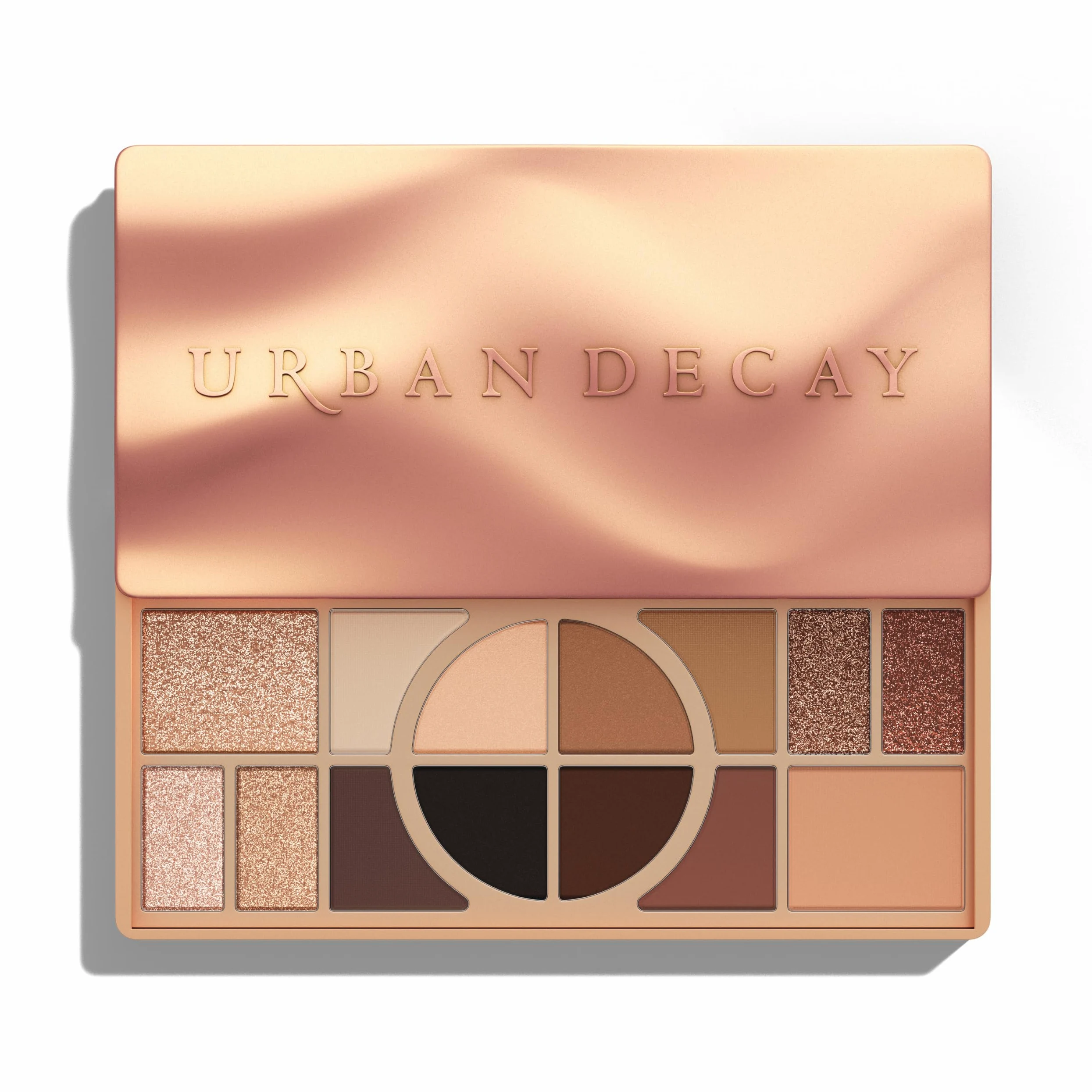 Urban Decay, Naked Shaped Warm, Paleta de Sombras de Ojos Neutras, 14 tonos multiusos para looks versátiles en acabados crema, mate y brillante