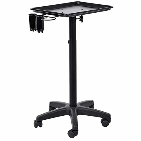 Beltom Carro de Trabajo de Aluminio Profesional con 5 Ruedas Altura Ajustable Negro