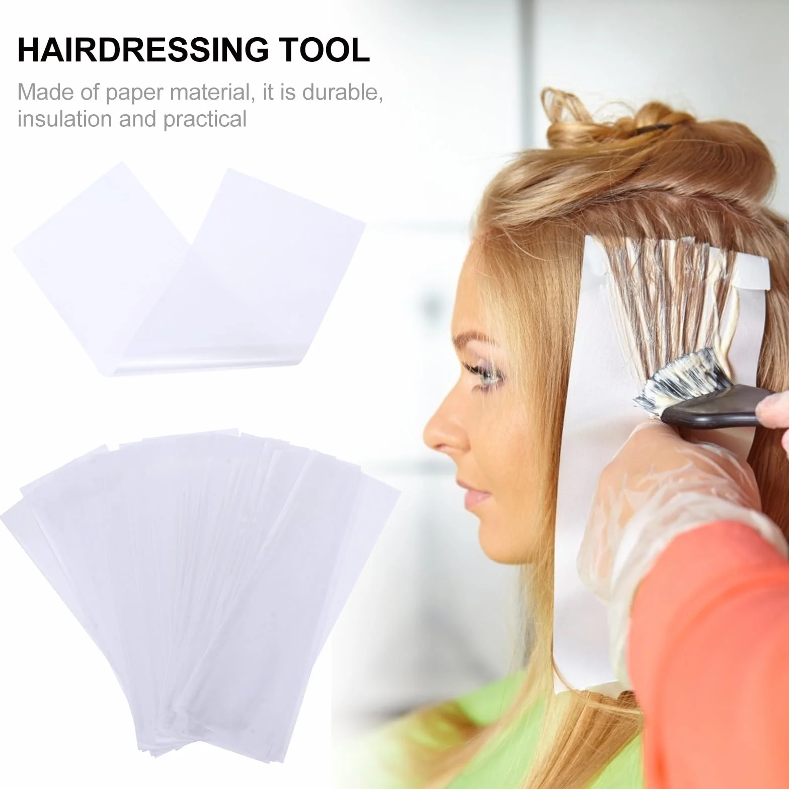 Papel Aislamiento Protección Calor 200 para Teñir Cabello Blanco
