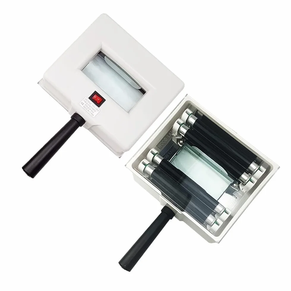 Woods Lamp Analizador de piel, analizador de aumento profesional Detector de piel Prueba de belleza Cuidado facial SPA Máquina de salón en casa, se puede probar fácilmente en casa