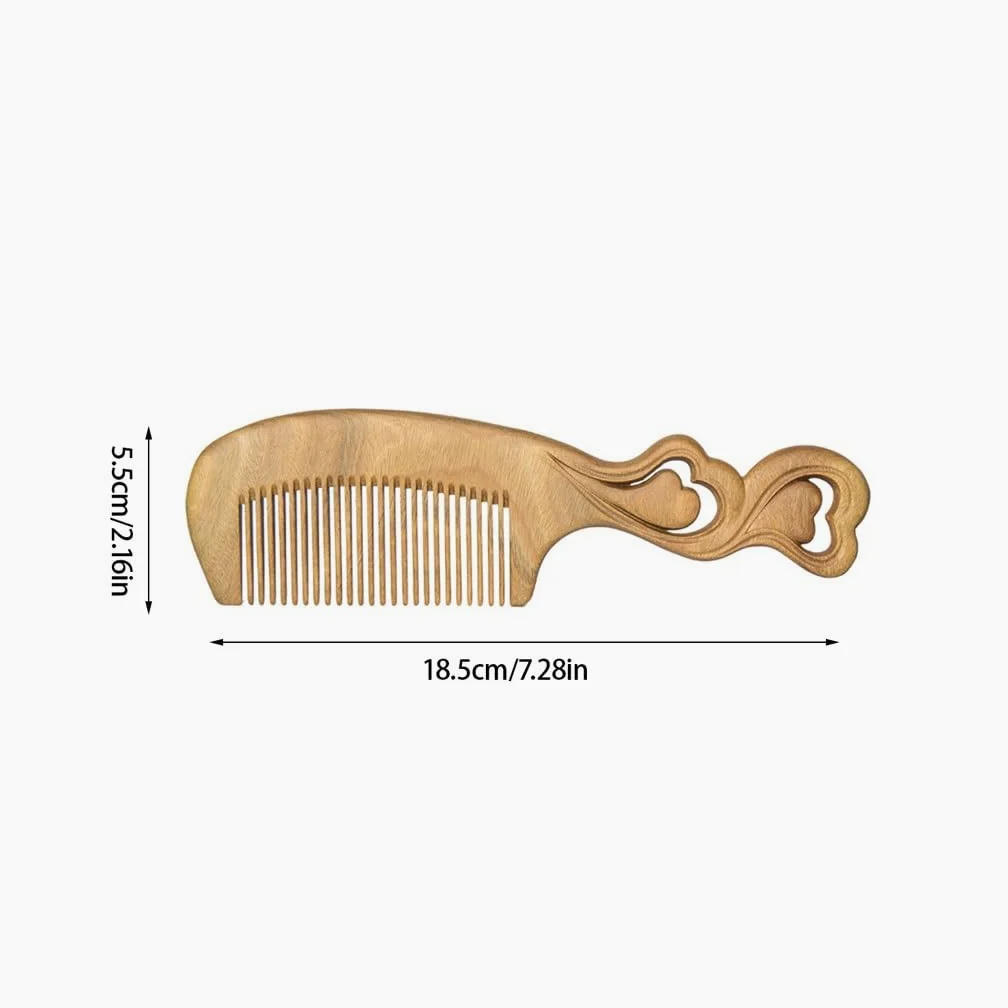 Peines para Hombres Peine de Madera para peinar el Cabello con Mango para Alisar el Cabello Peine para Mujeres Peine de Cabello Largo para Hombres Fi (AA)