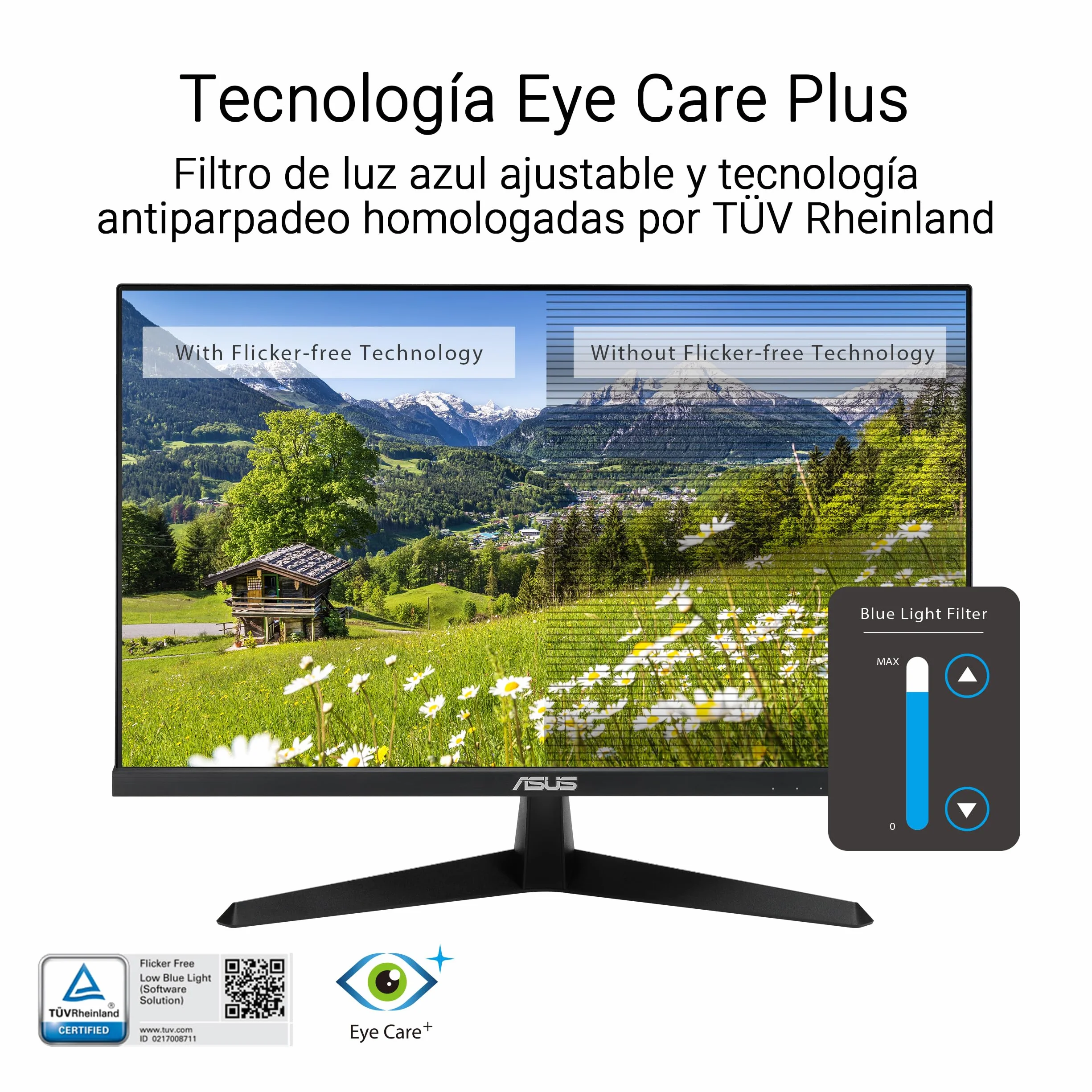 ASUS VY279HGR Monitor Gaming 27" FHD IPS 120Hz 1ms Adaptive Sync Eye Care Plus