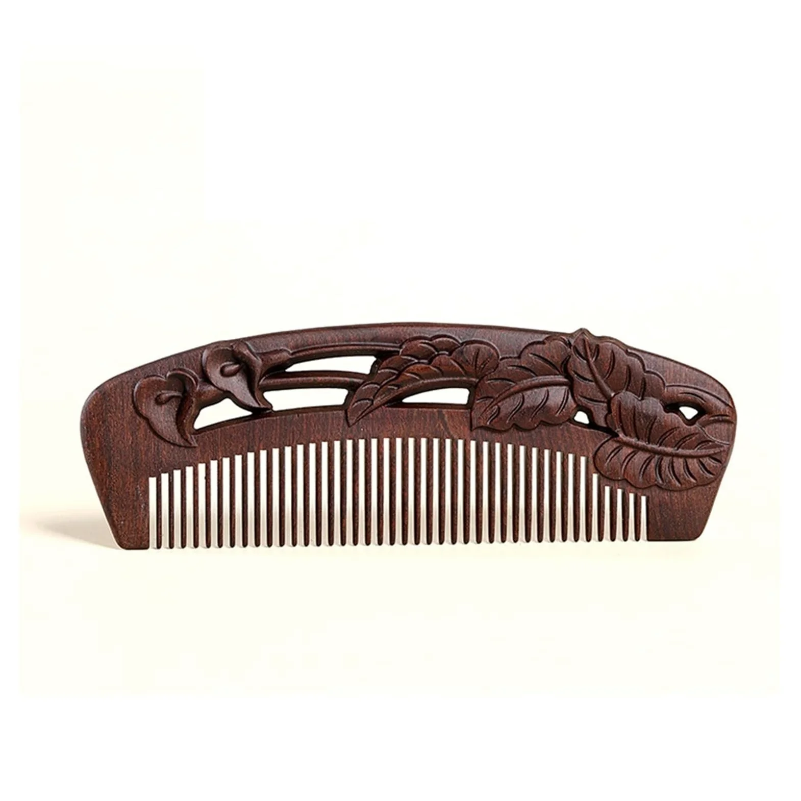 Peines para Hombres, Peine Especial para Cabello Largo para Mujeres, Peine de Dientes Finos tallados, Peine de Madera para peinar el Cabello, Peine para Barba para Hombres (AA)